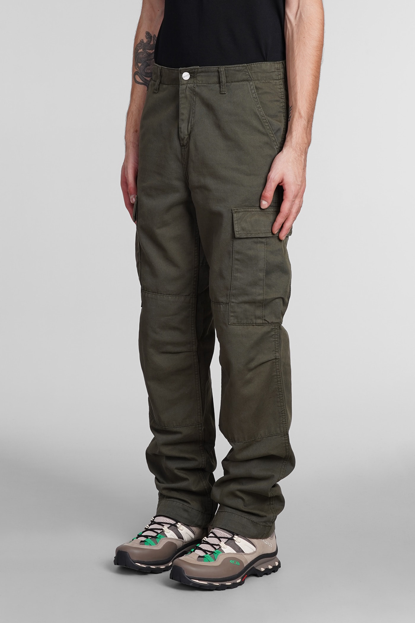 Shop Carhartt Pants In Green Cotton