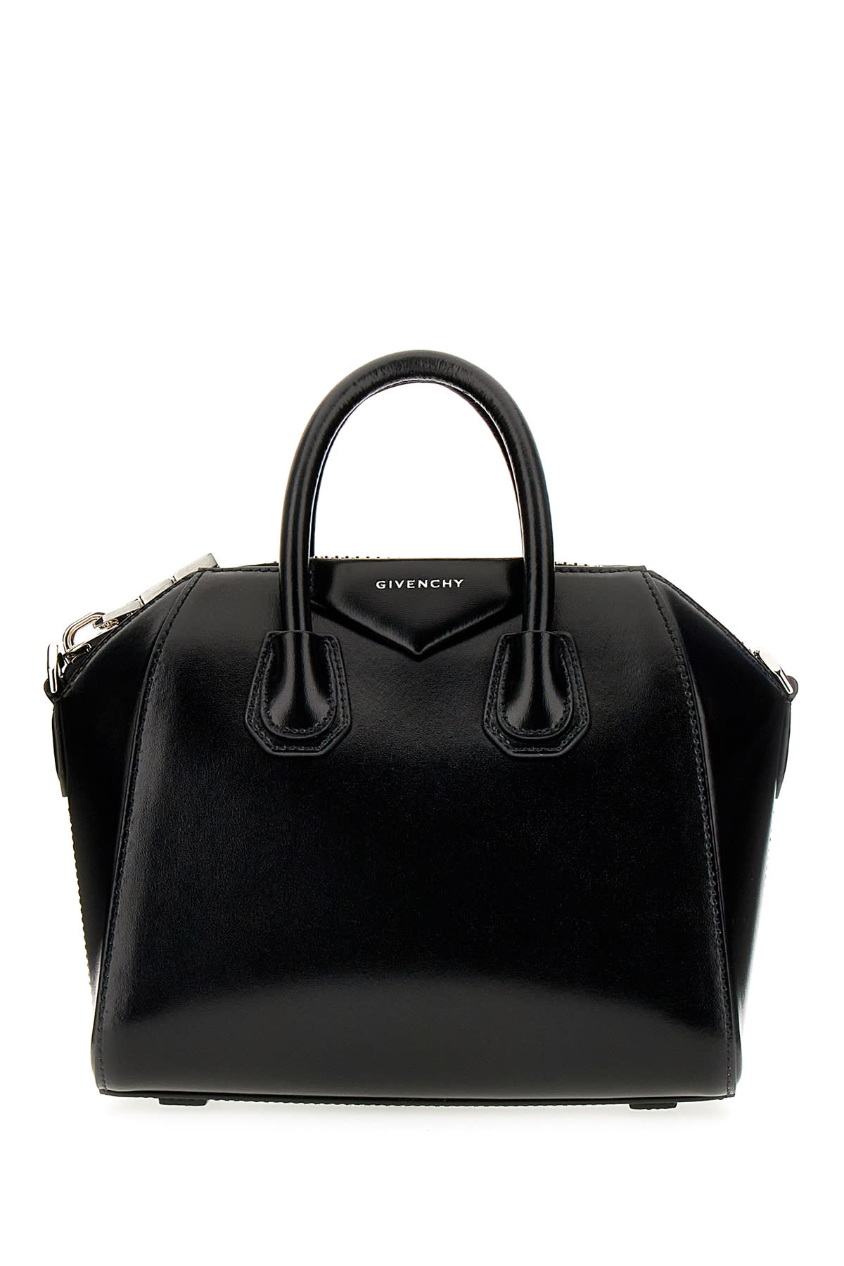 GIVENCHY BLACK LEATHER MINI ANTIGONA HANDBAG