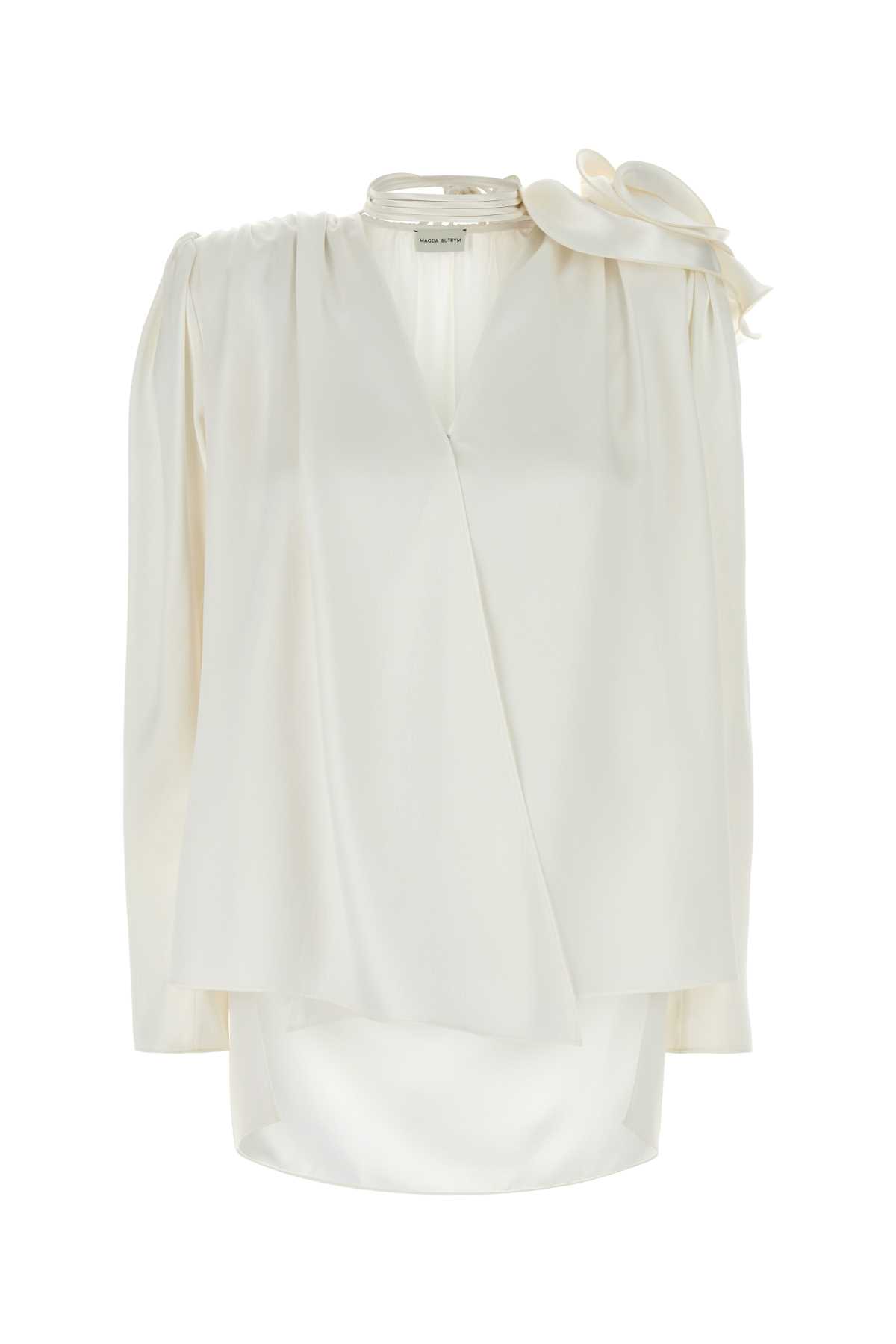 White Satin Blouse