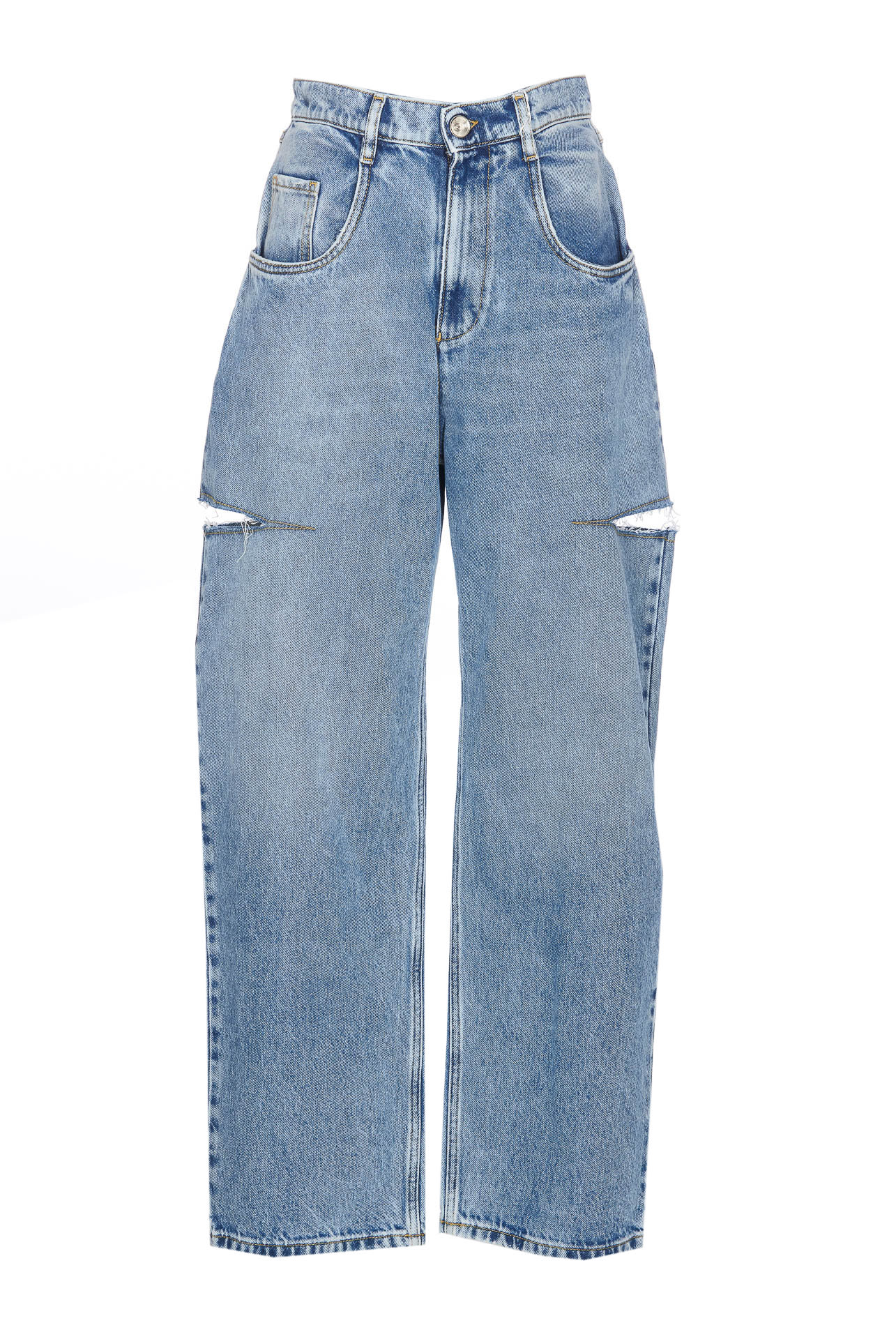 Shop Maison Margiela Denim Jeans In Clear Blue