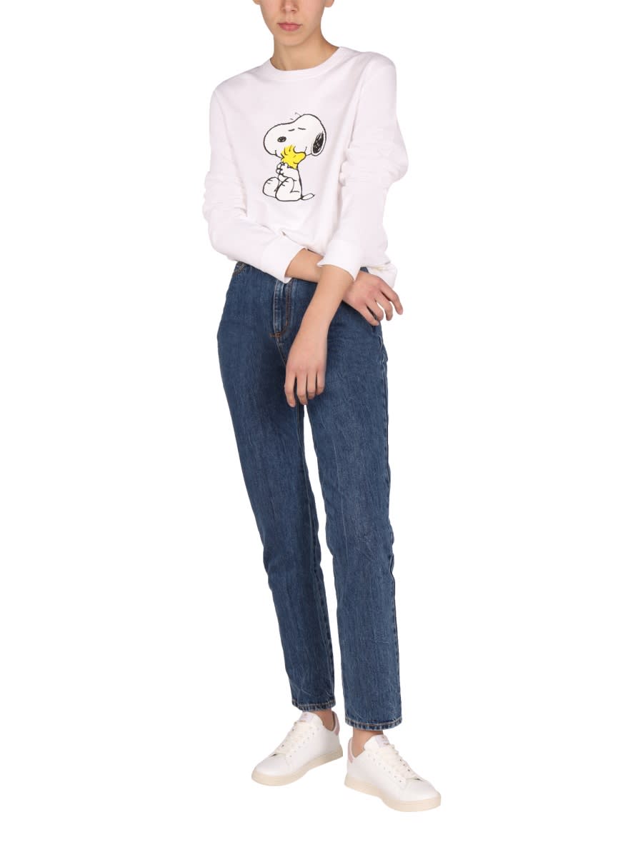 Shop Moa Master Of Arts Snoopy Sweatshirt In White