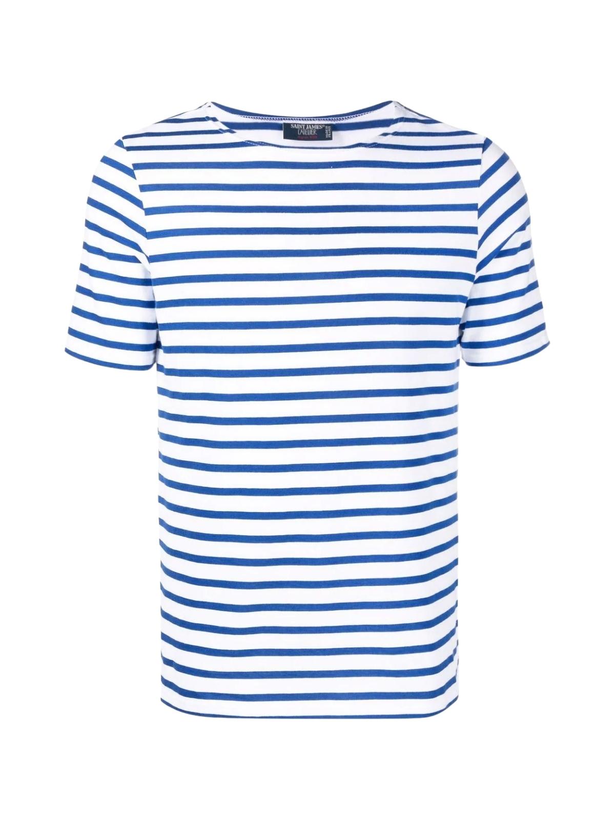 Saint James Striped Short-sleeved T-shirt In Neige Gitane