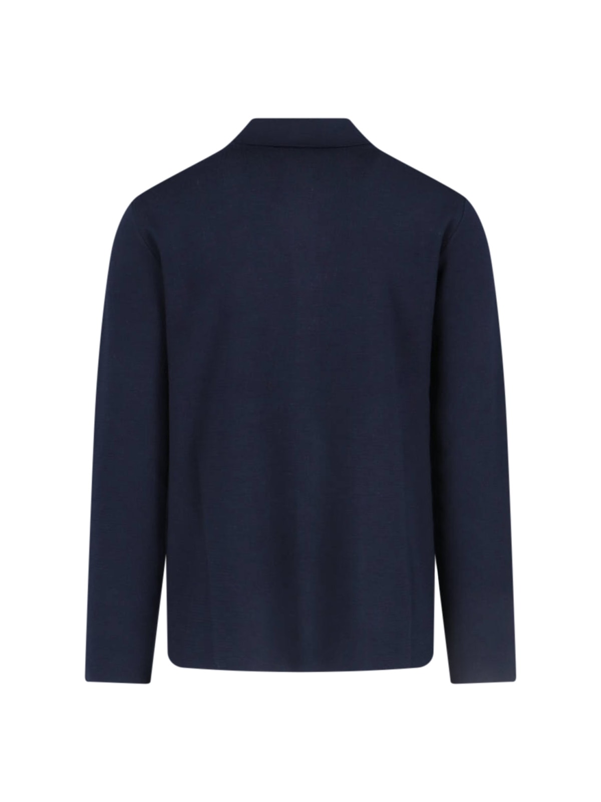 Shop Zanone Knitted Shirt In Blue