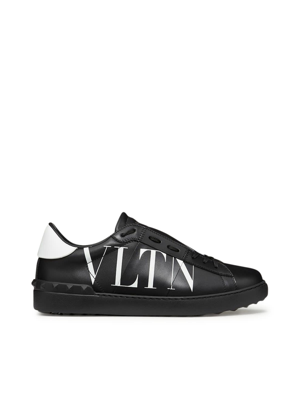 Valentino Sneaker Open Calf/print Vltn/rub. sole