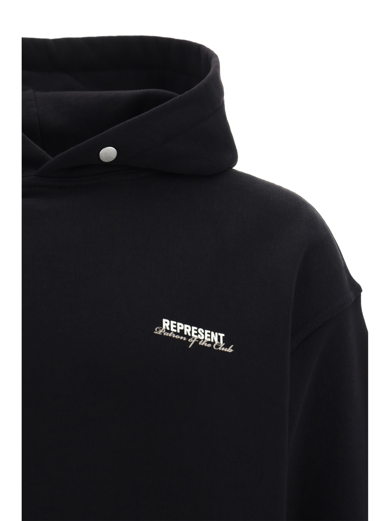 Shop Represent Hoodie In Black