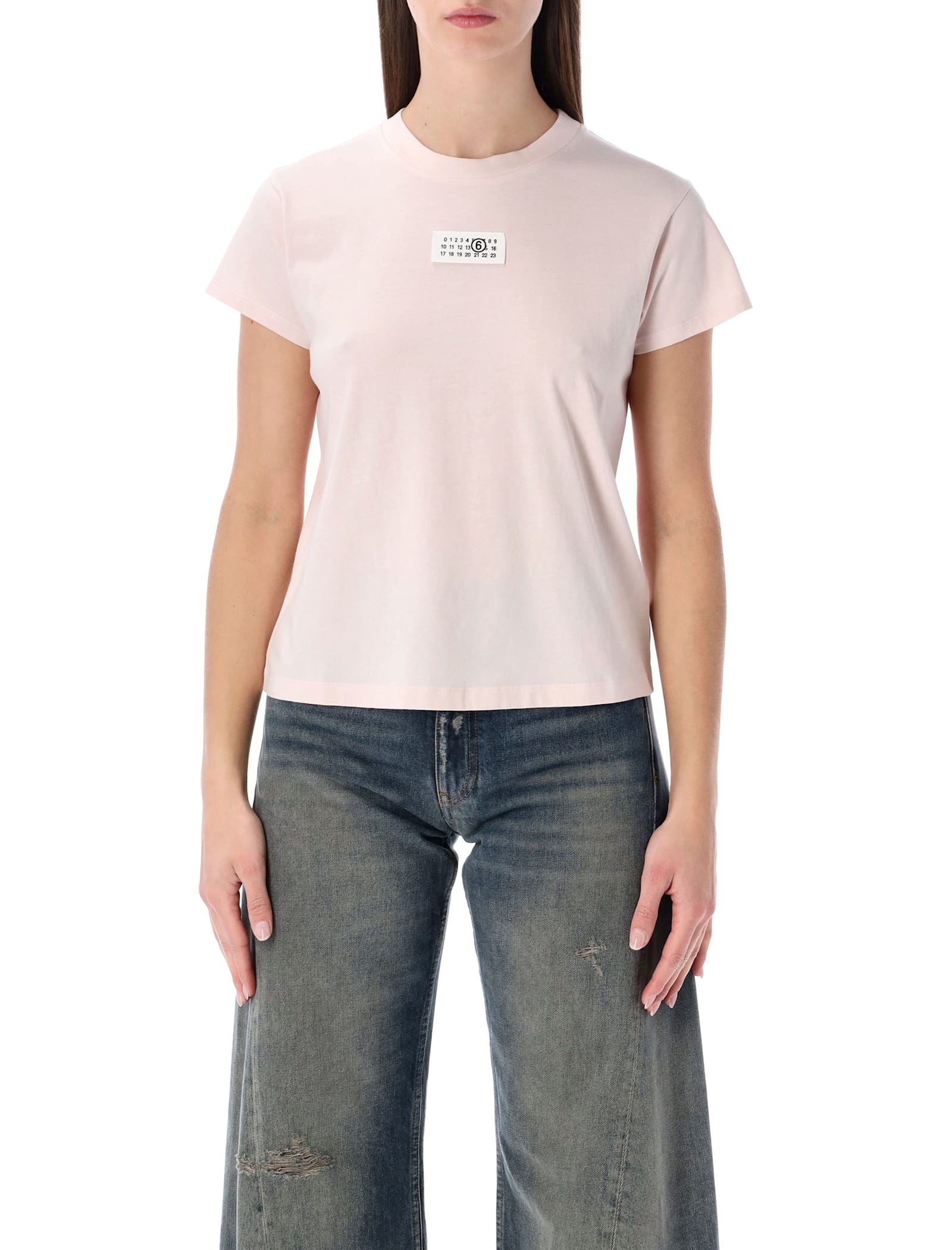 Mm6 Maison Margiela Tshirt Tag In Pink