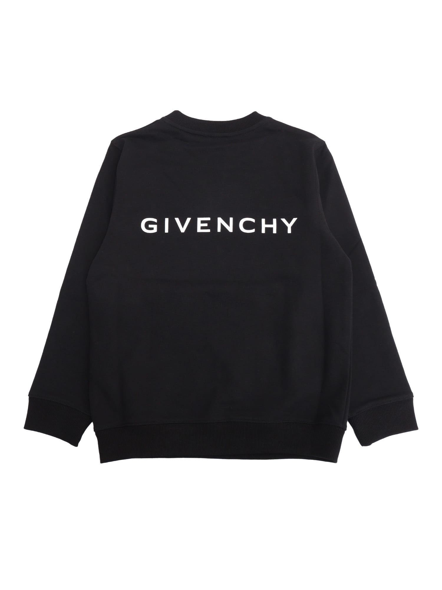 Givenchy Brand-print Cotton-blend Sweatshirt 4-12 Years Black In Black