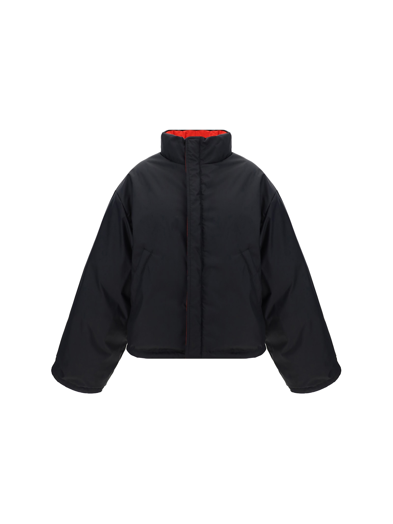 Shop Balenciaga Reversible Down Jacket In Red