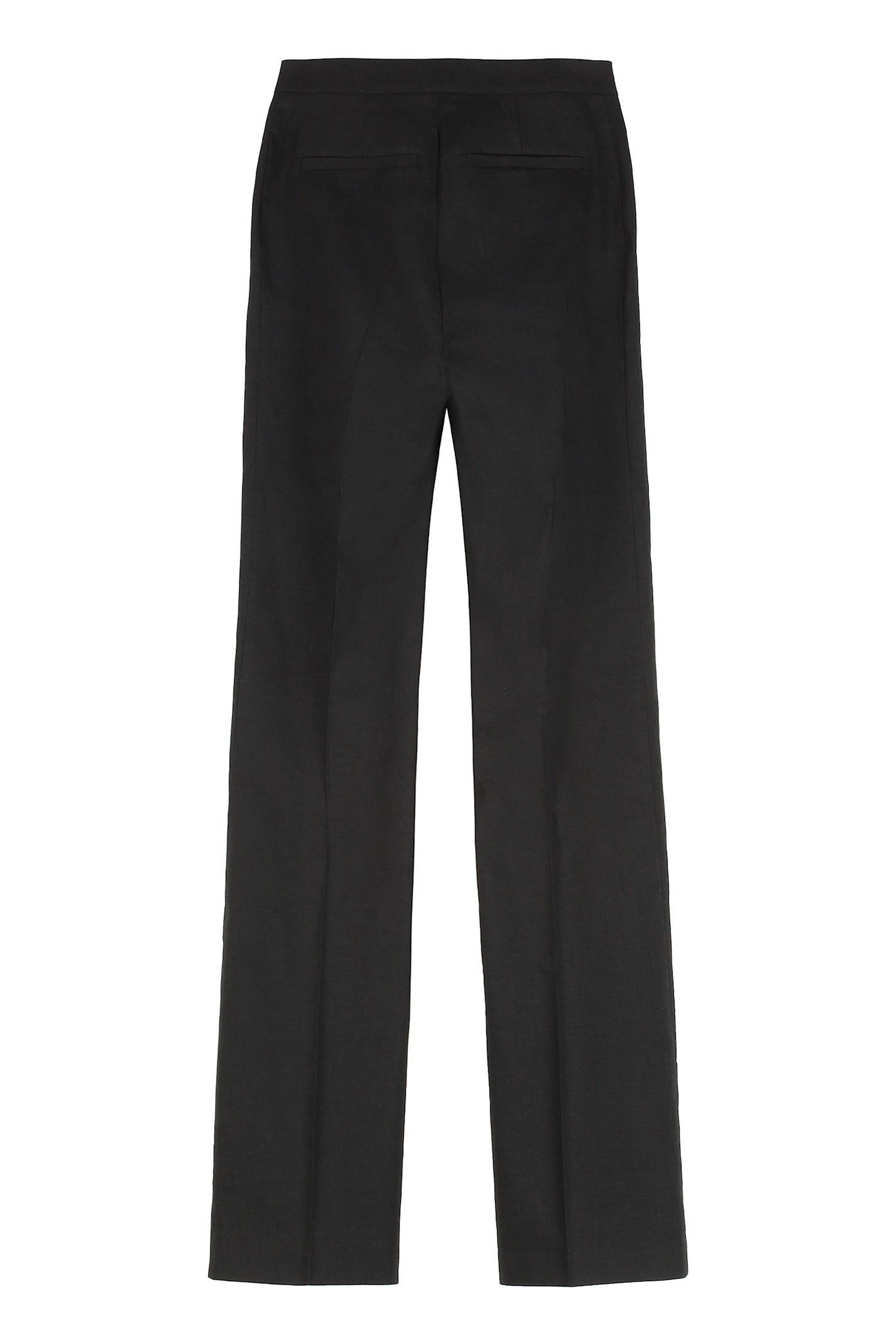 Pinko Flared Trousers With Wide Leg And Pockets In Black