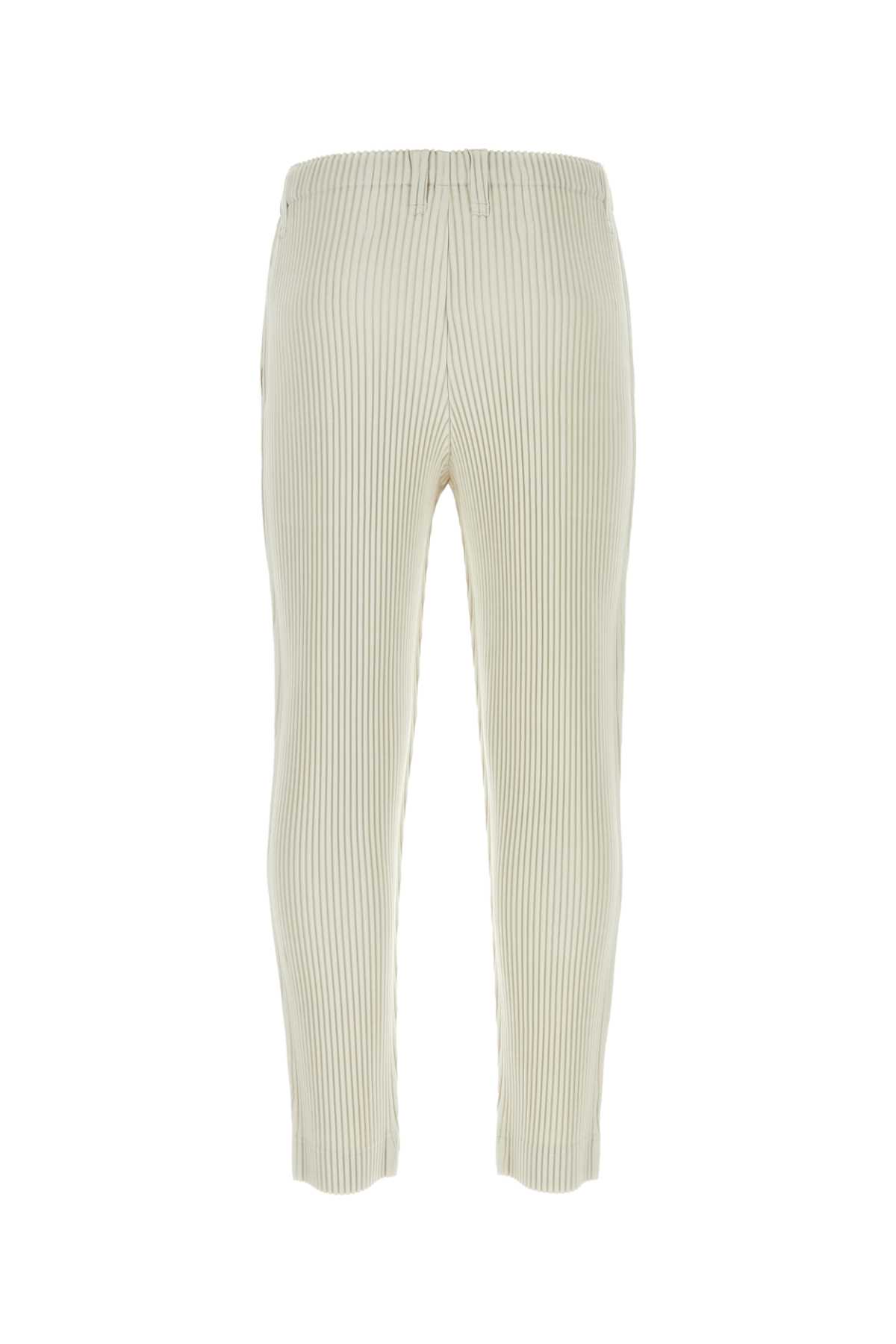 Shop Issey Miyake Ivory Polyester Pant In White