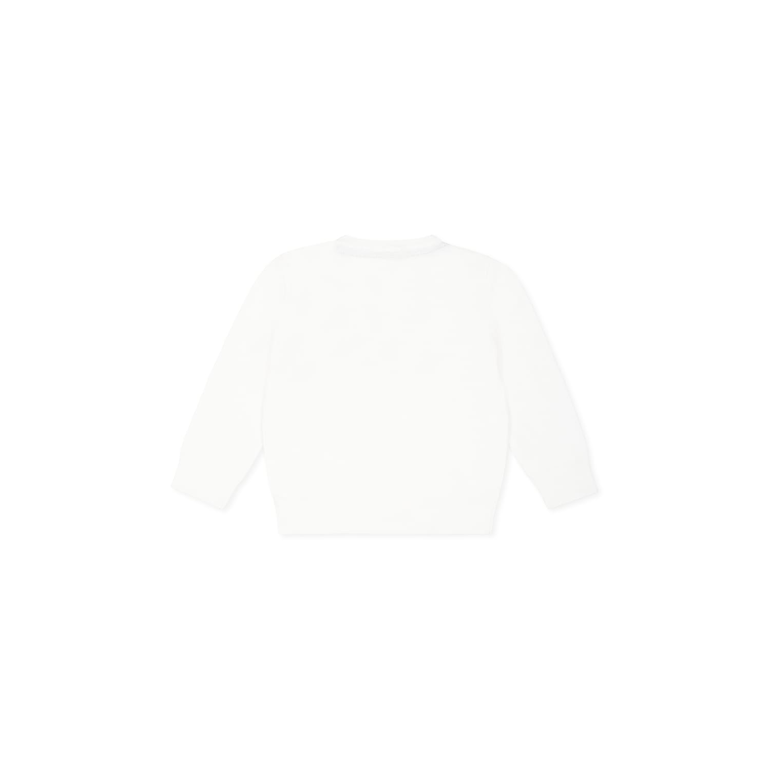 Richmond White Sweater For Baby Boy With Logo In White