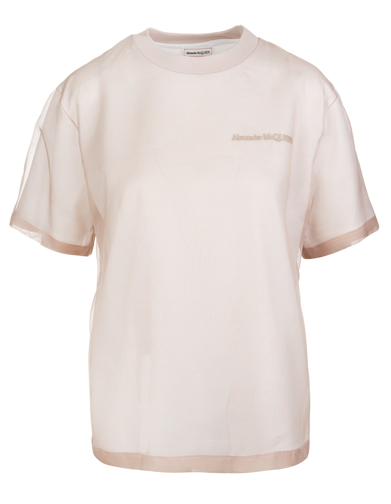 Alexander McQueen Pink Signature Organza T-shirt