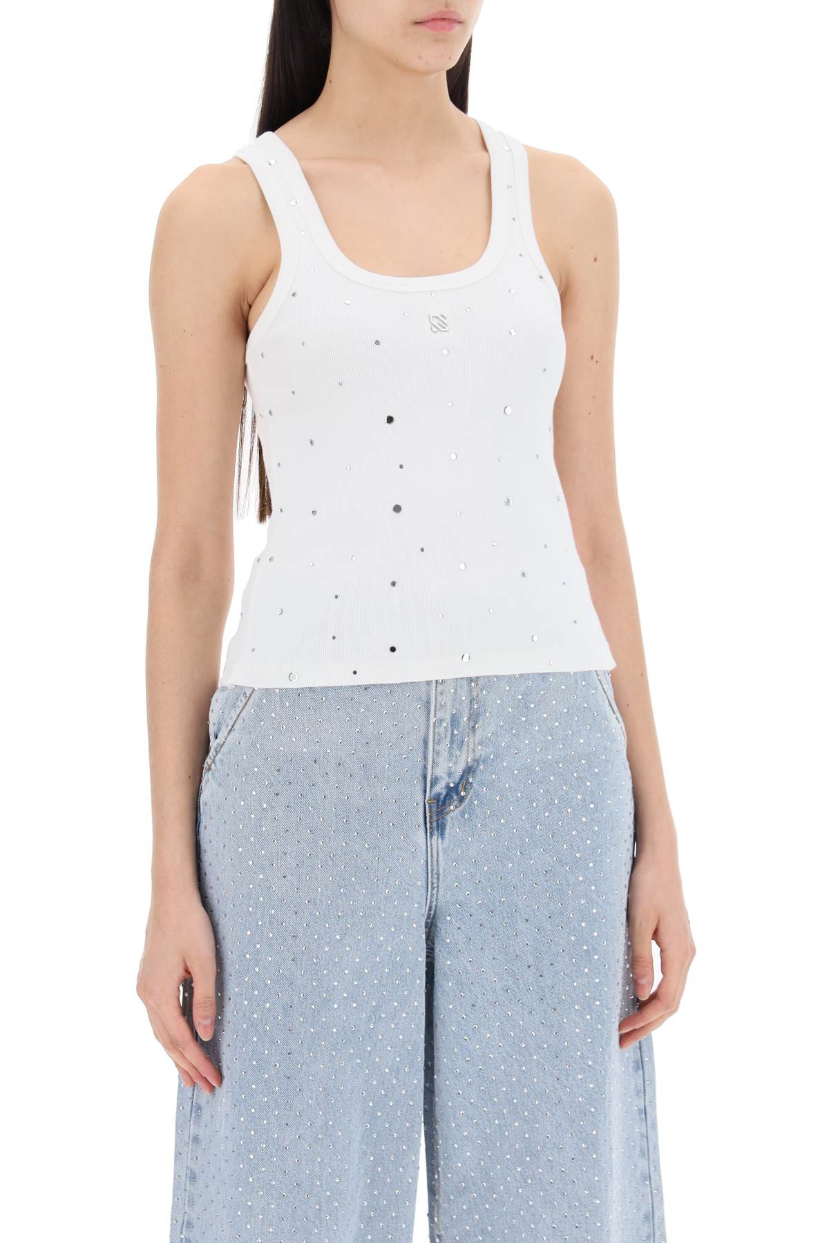 Shop Giuseppe Di Morabito Sleeveless Top With In Milk (white)