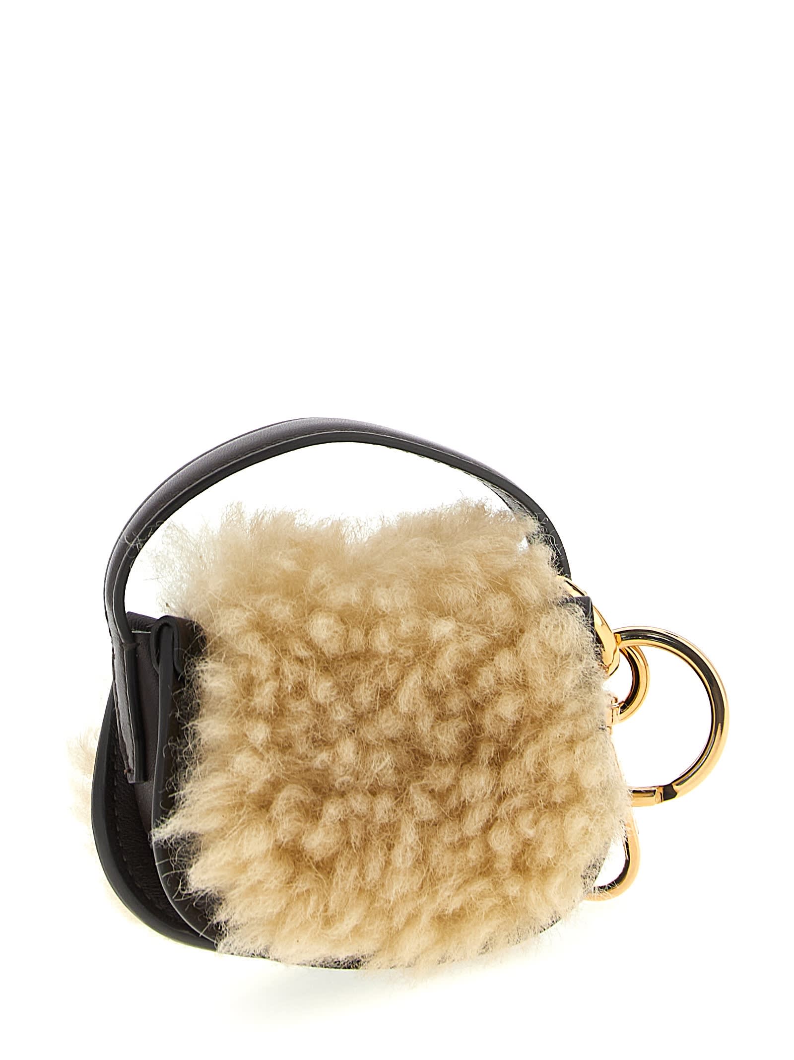 Etro Multicolor Charm Keyring In Brown