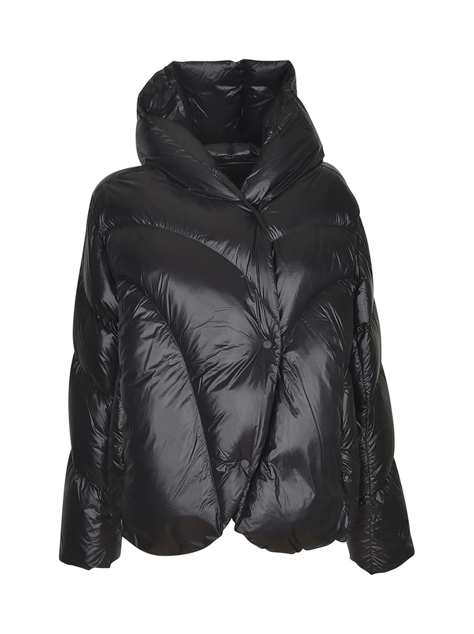 Shop Jnby Wrap Quilted Jacket In Black