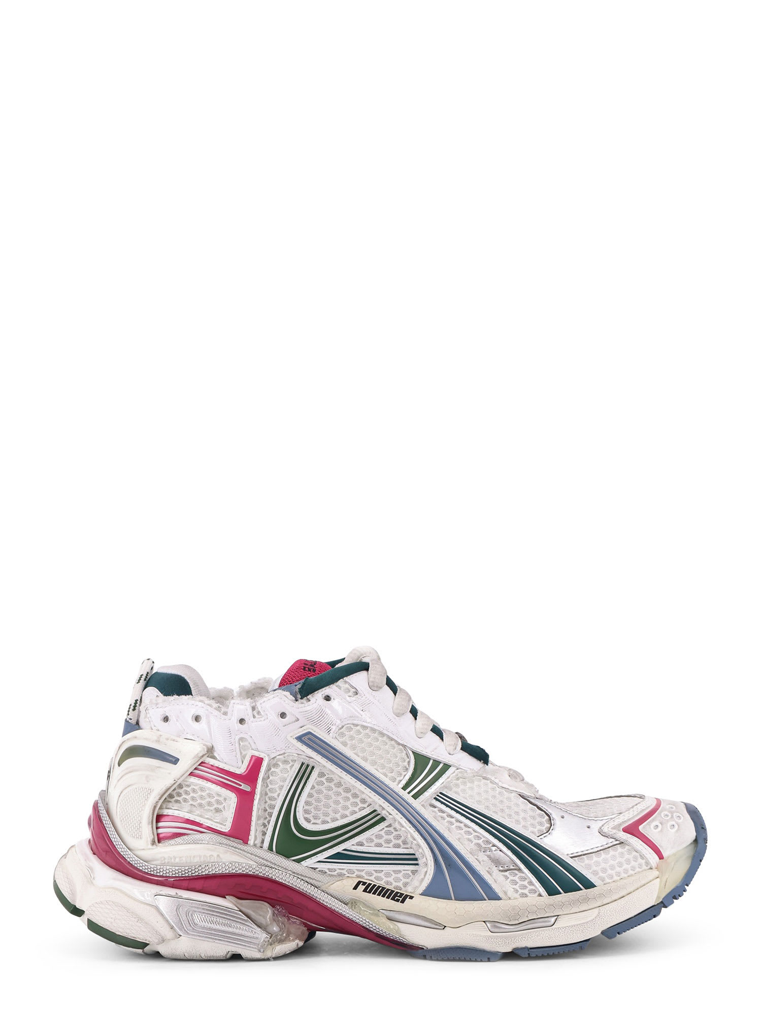 Balenciaga Men Runner Low-top Mesh Sneakers In Multi