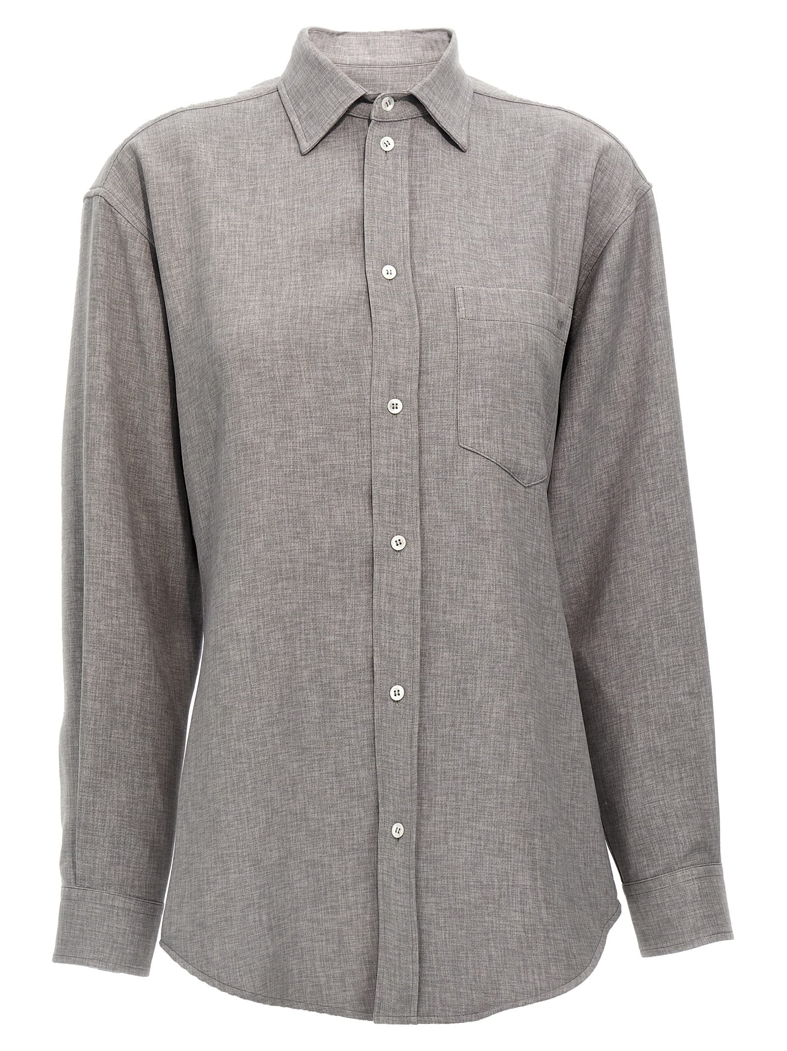 Shop Darkpark Anne Shirt In Gray