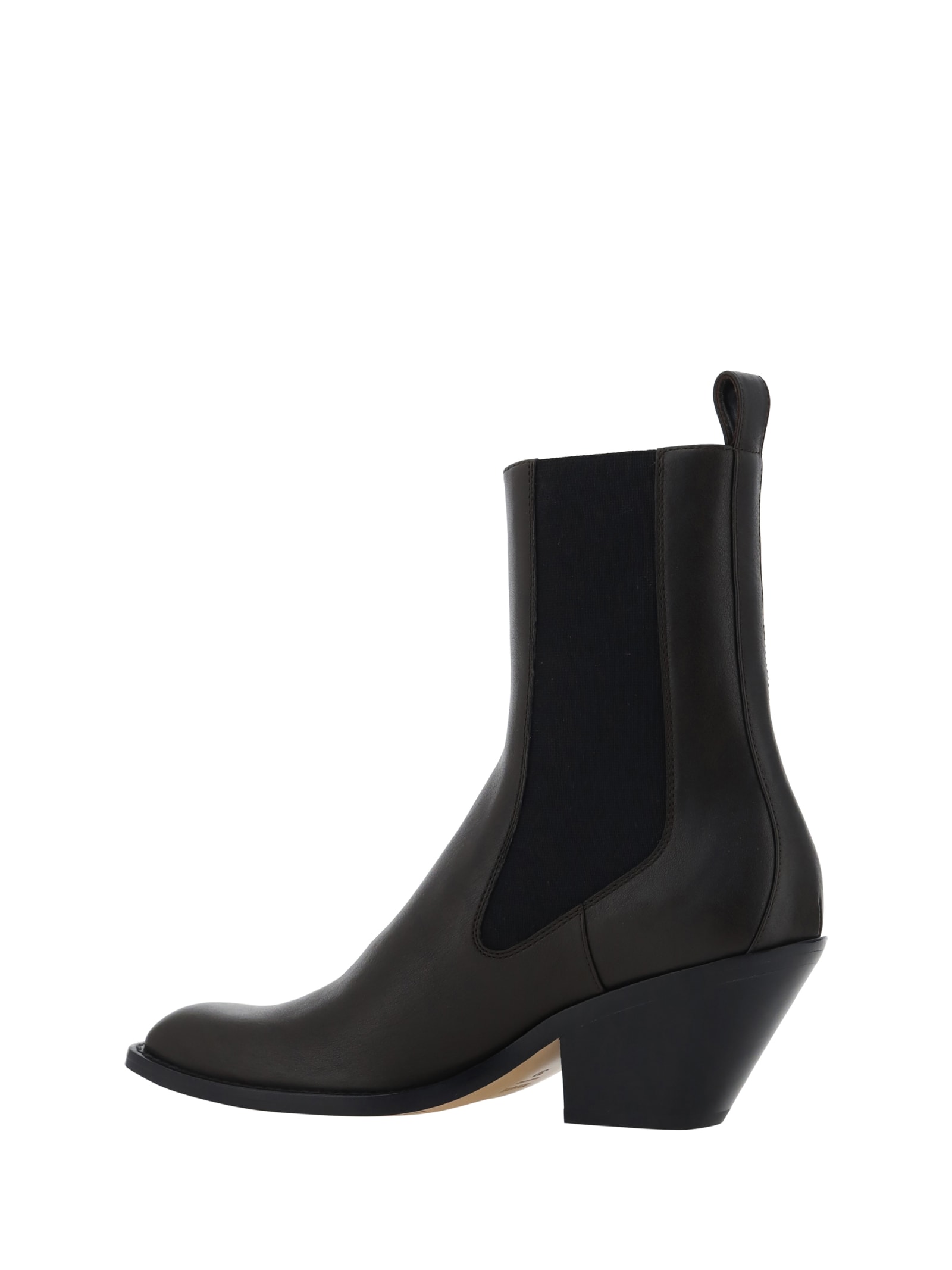 Khaite Austin Heeled Boots In Dark Brown