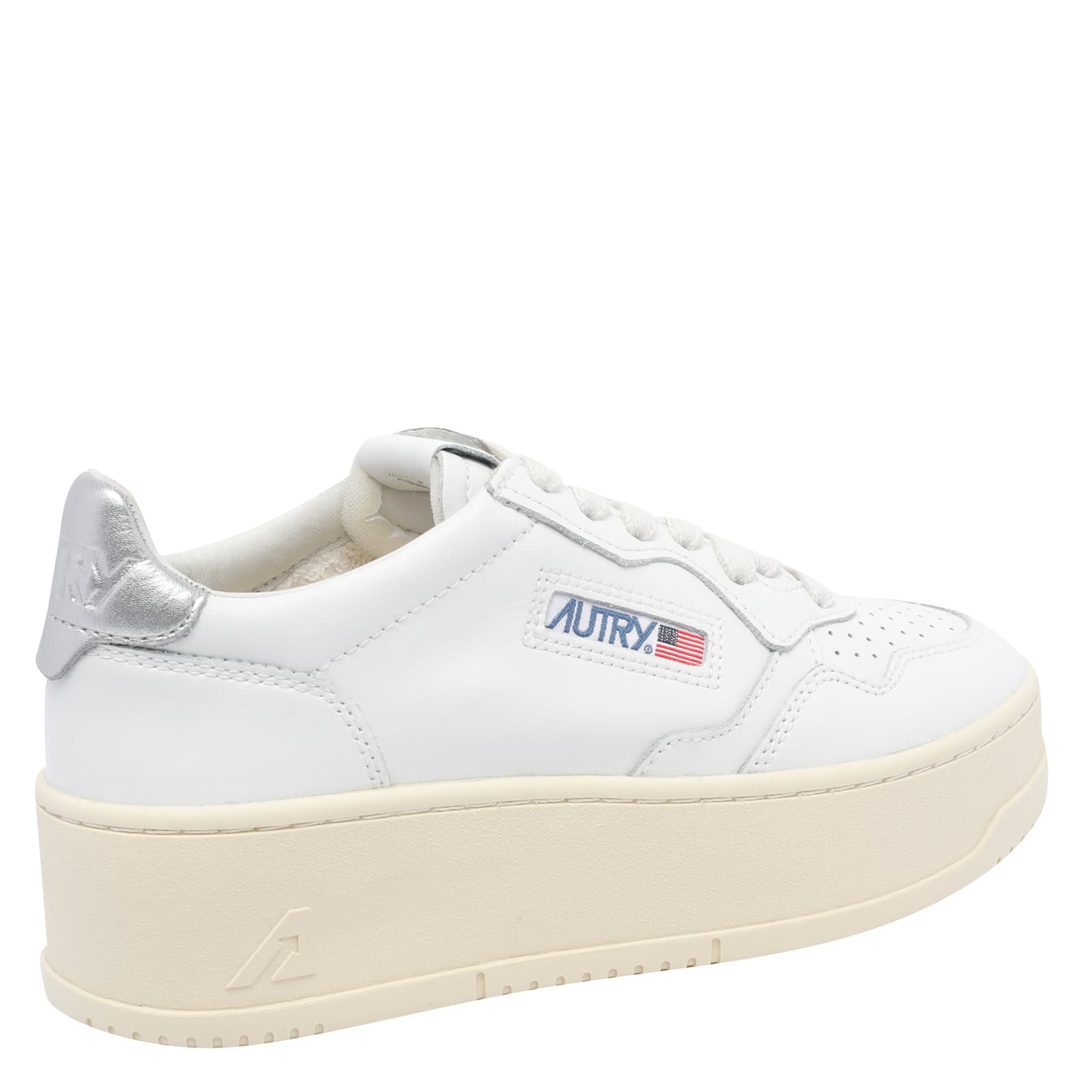 Autry Medialist Platform Sneakers In White