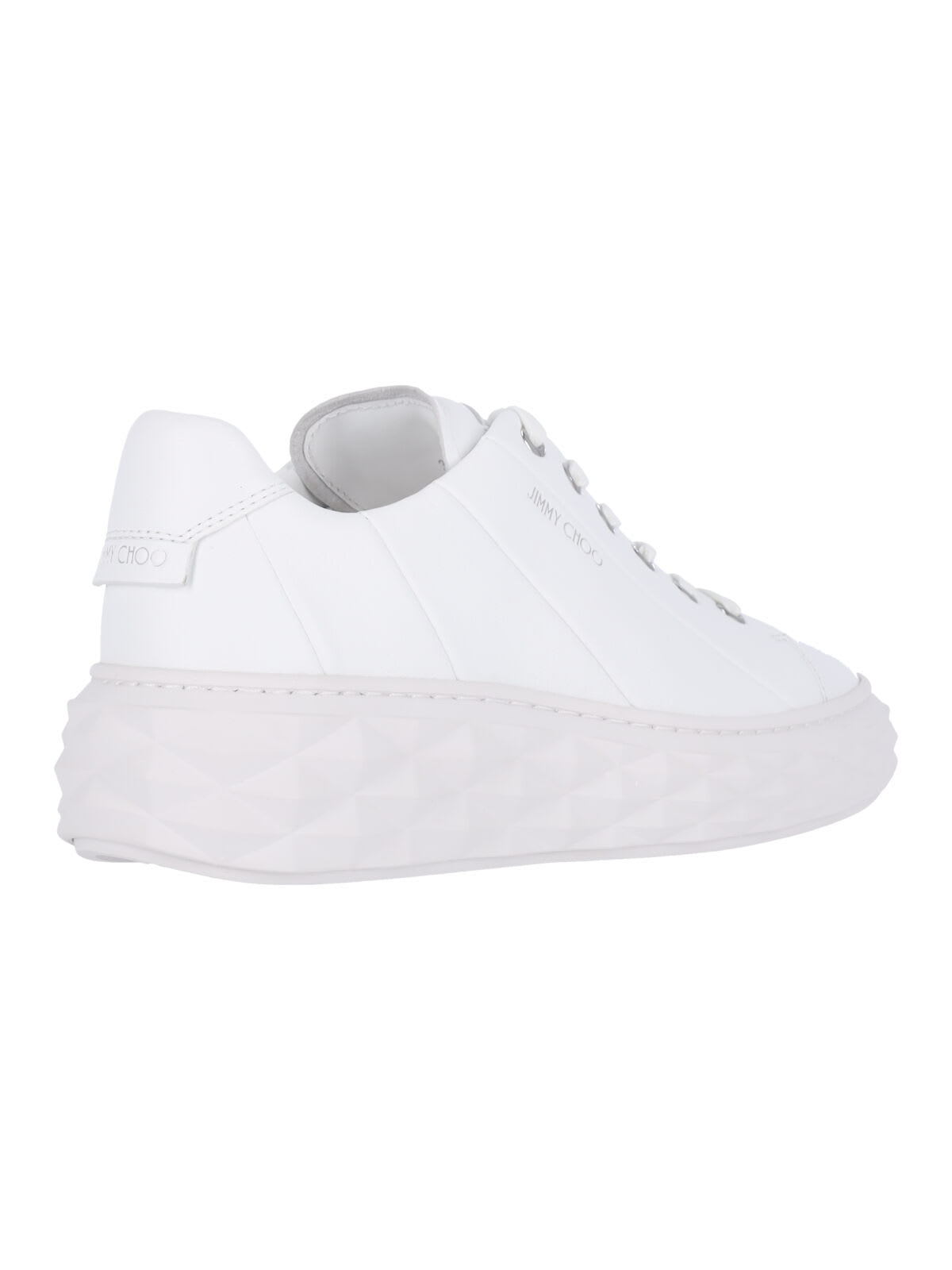 Jimmy Choo Low Top Sneakers With Textured Sole In White