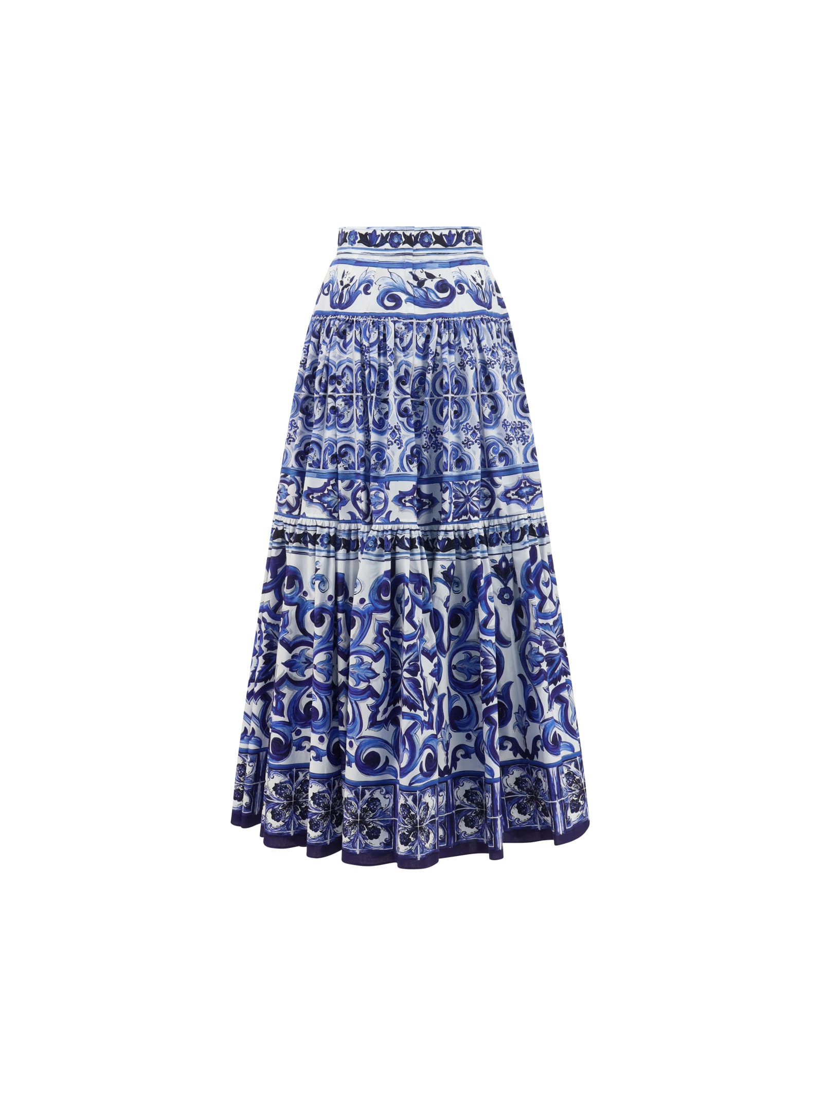 Shop Dolce & Gabbana Skirt In Tn Blu/bco