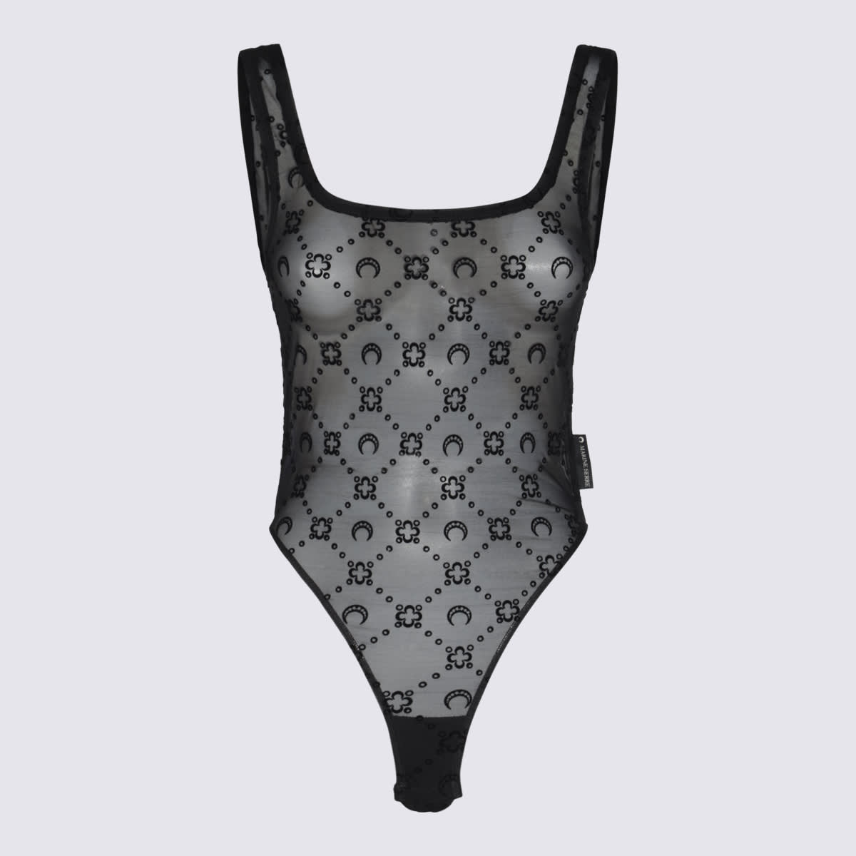 Marine Serre Black Bodysuit