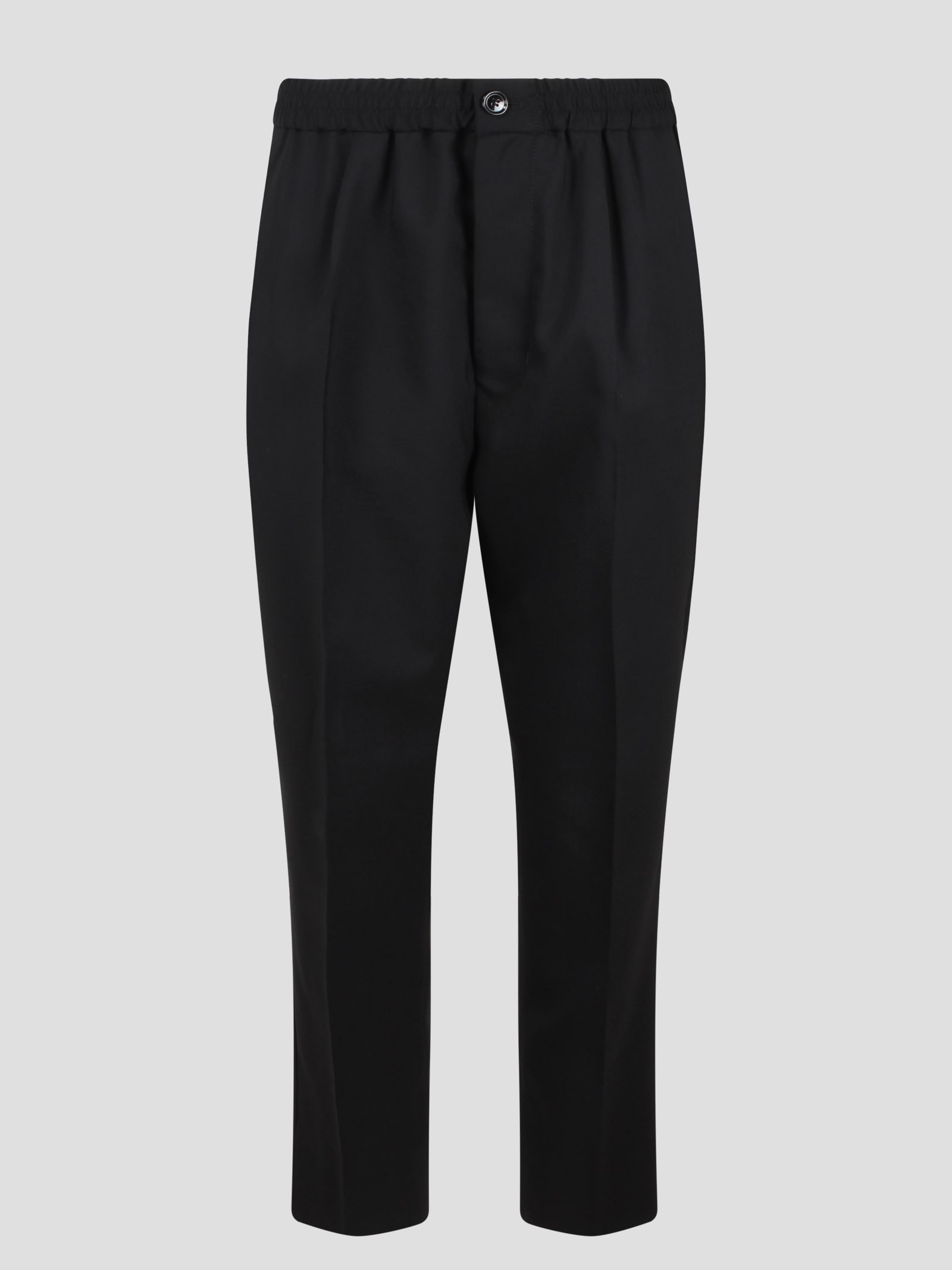 Shop Ami Alexandre Mattiussi Elasticated Waist Trousers In Black