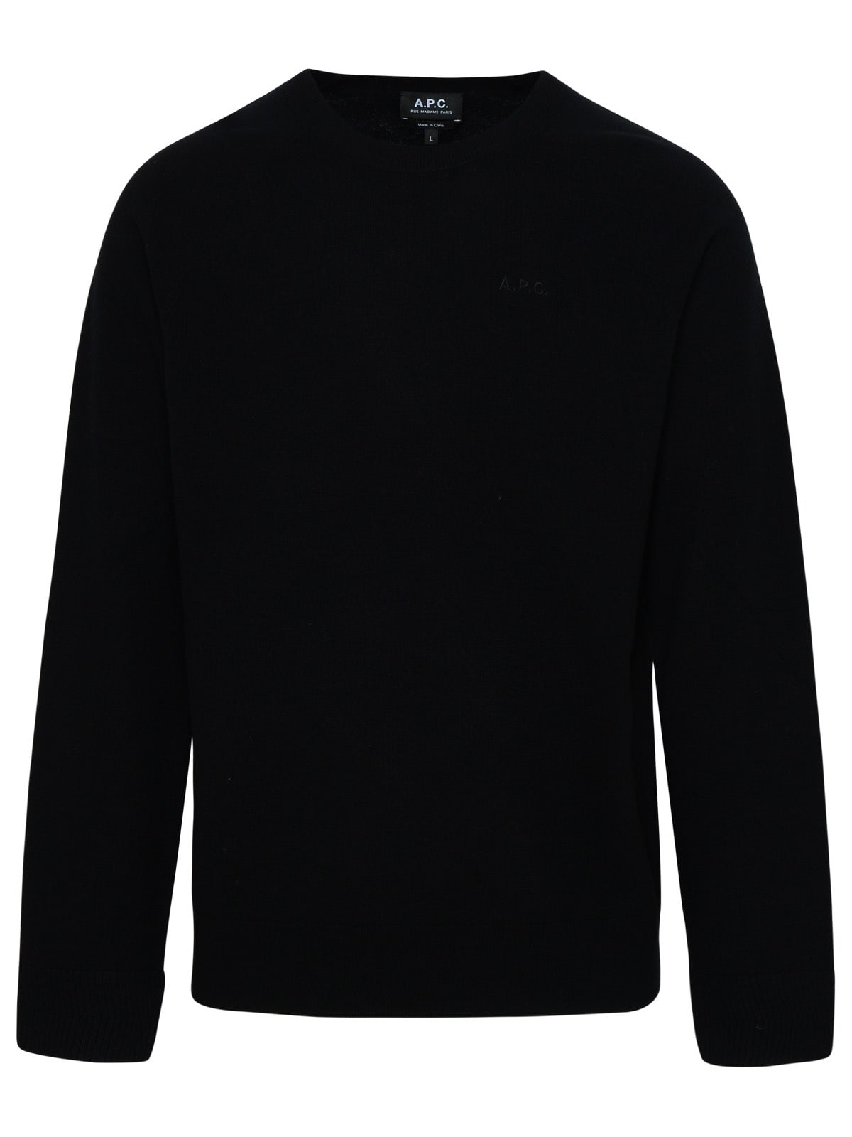 Apc Black Elie Sweater In Virgin Wool