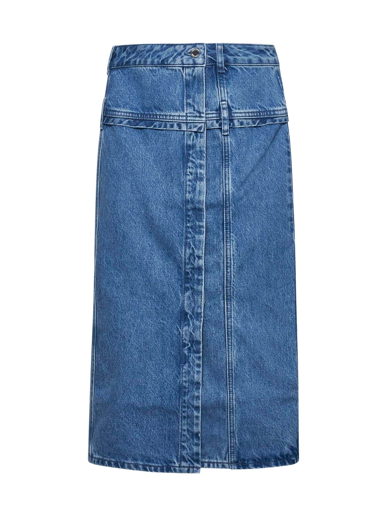 Shop Stine Goya Skirt In Denim Blue