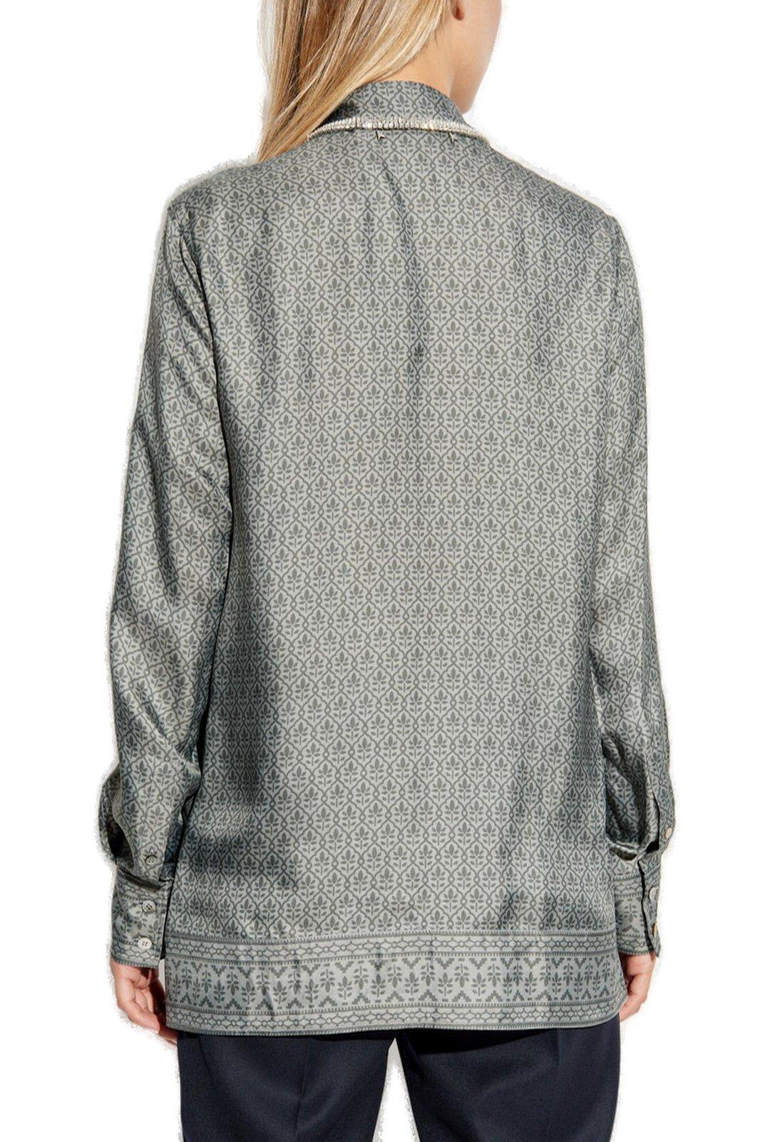 Shop Golden Goose Graphic Printed Shirt In Grey