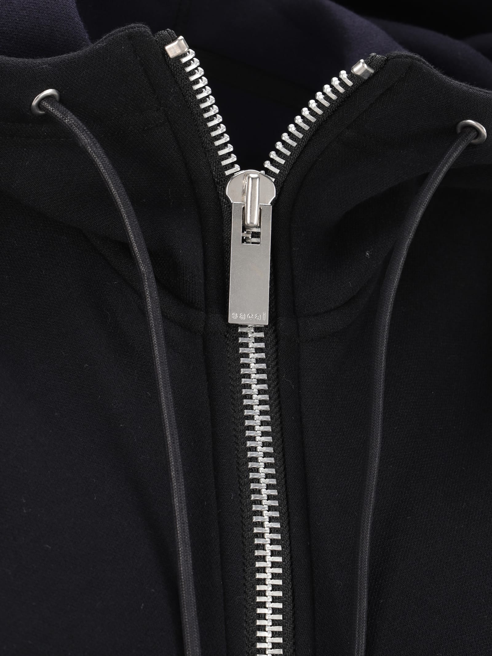 Shop Sacai Hoodie In Black