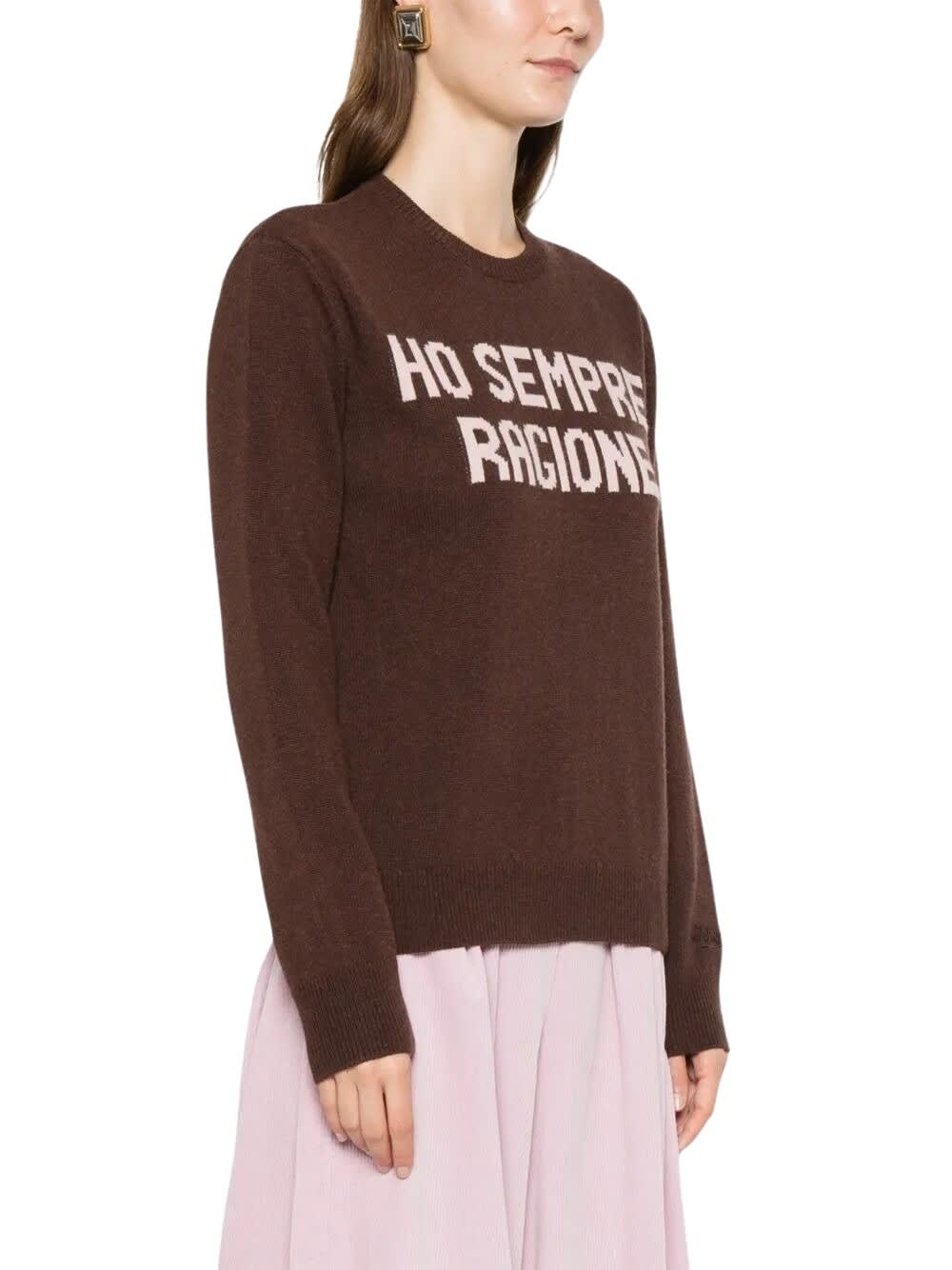 Mc2 Saint Barth Brown Crew Neck Sweater In Brown