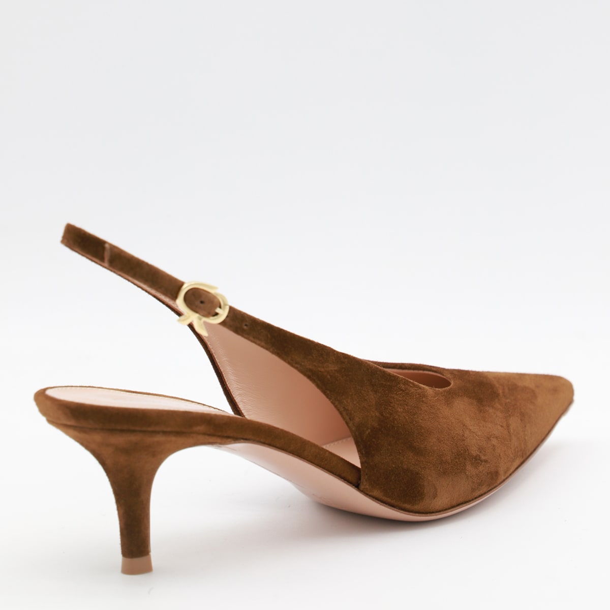 Shop Gianvito Rossi Brown Leather Pumps In Beige
