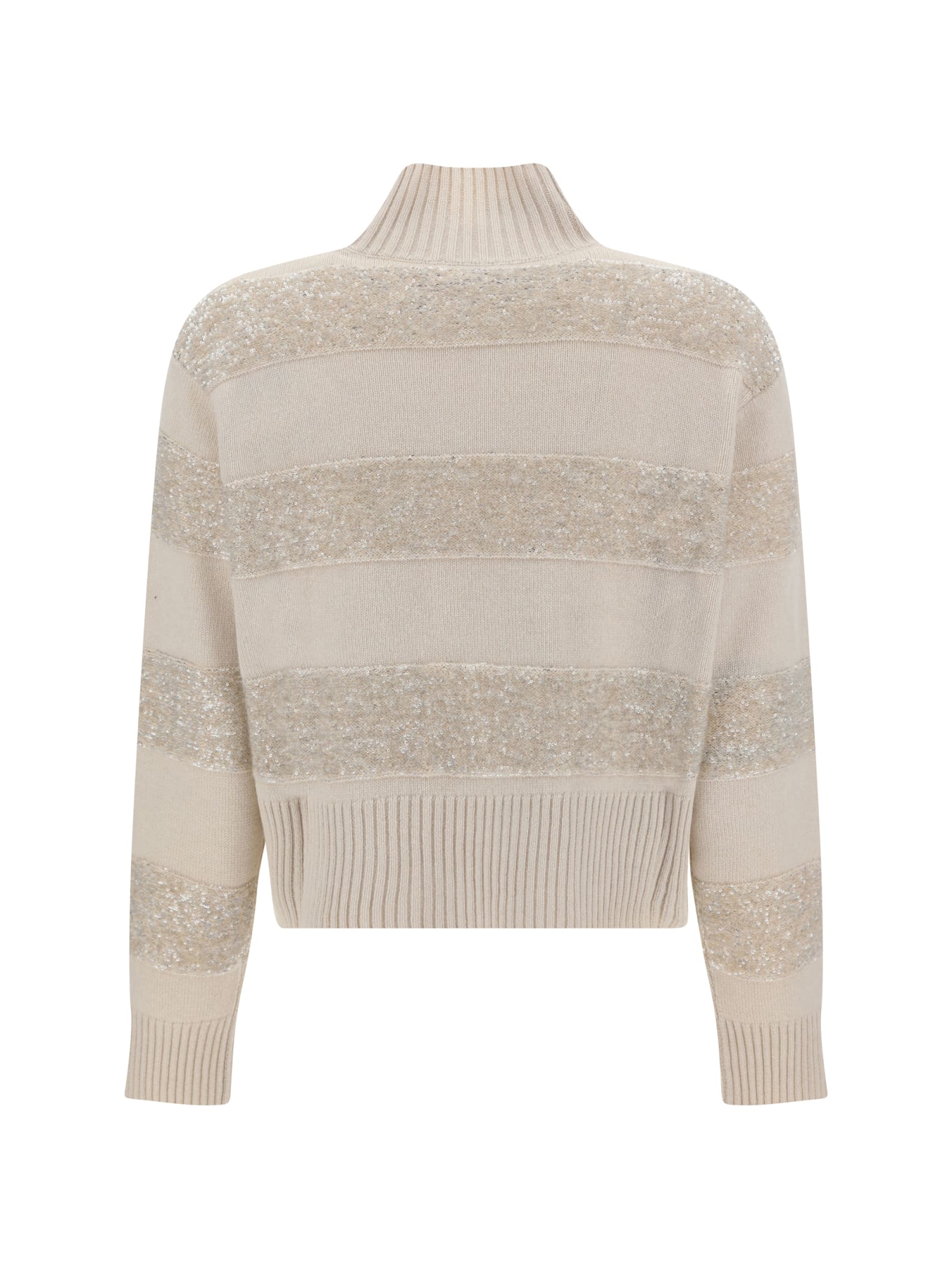 BRUNELLO CUCINELLI WOOL AND SILK KNIT SWEATER
