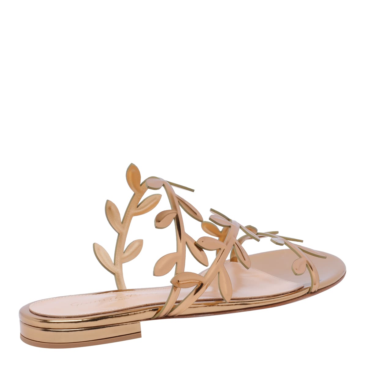 Shop Gianvito Rossi Flavia Sandals In Golden