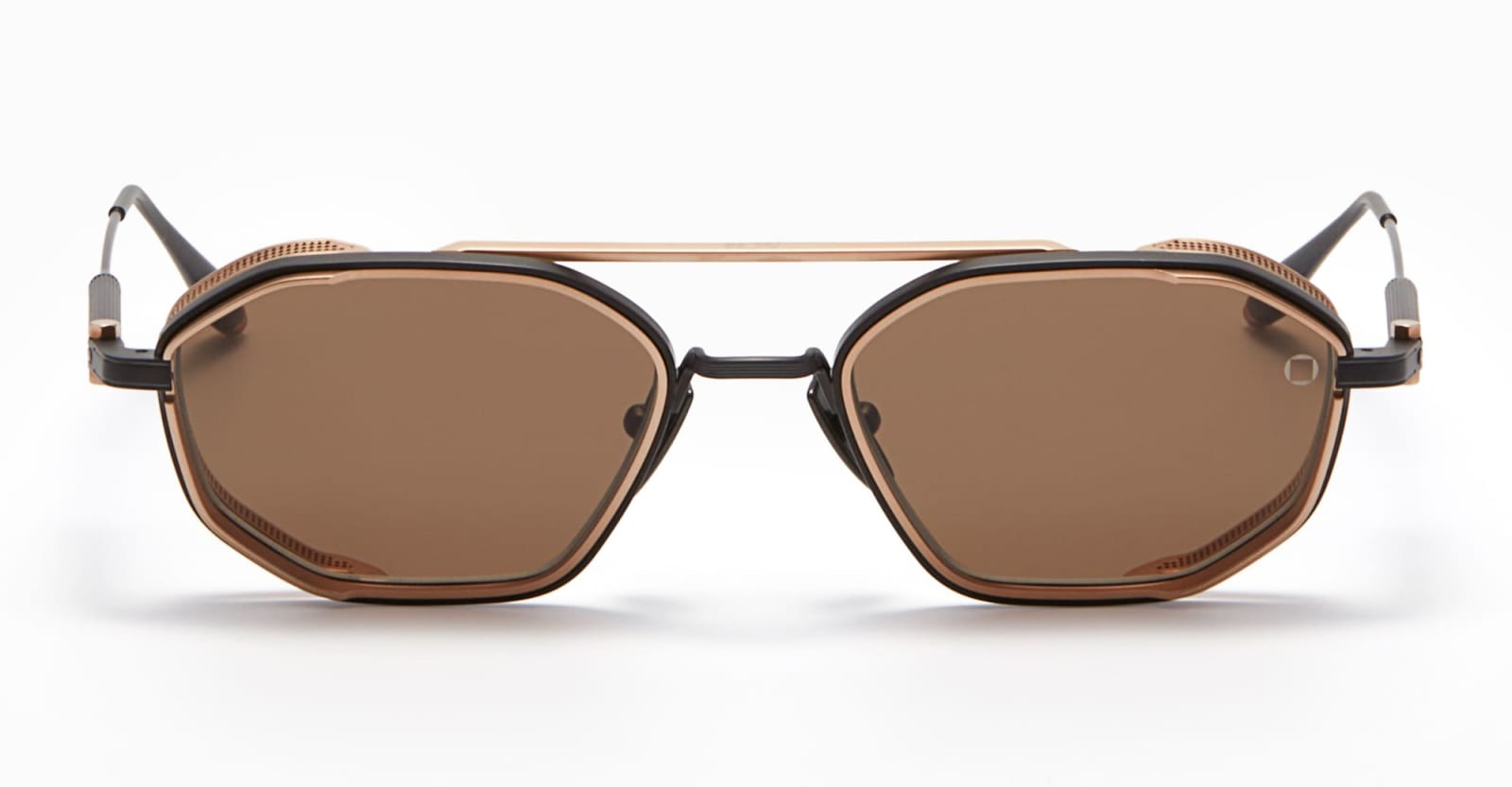Eris-two - Brushed Black / Matte White Gold Sunglasses