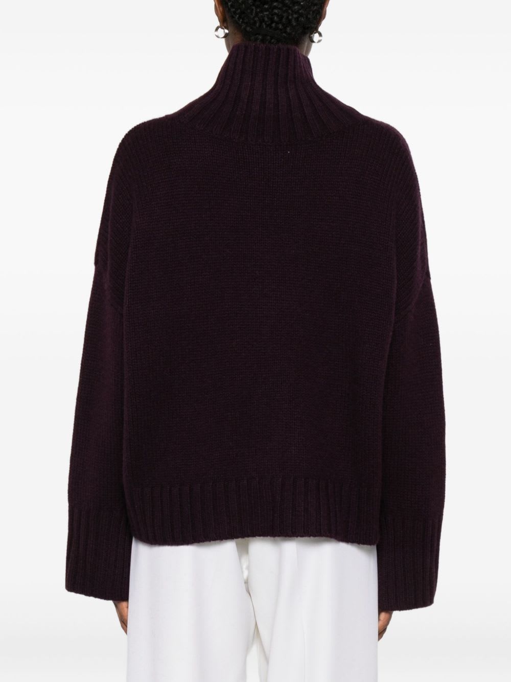 Goat Cashmere Jumper In Purple
