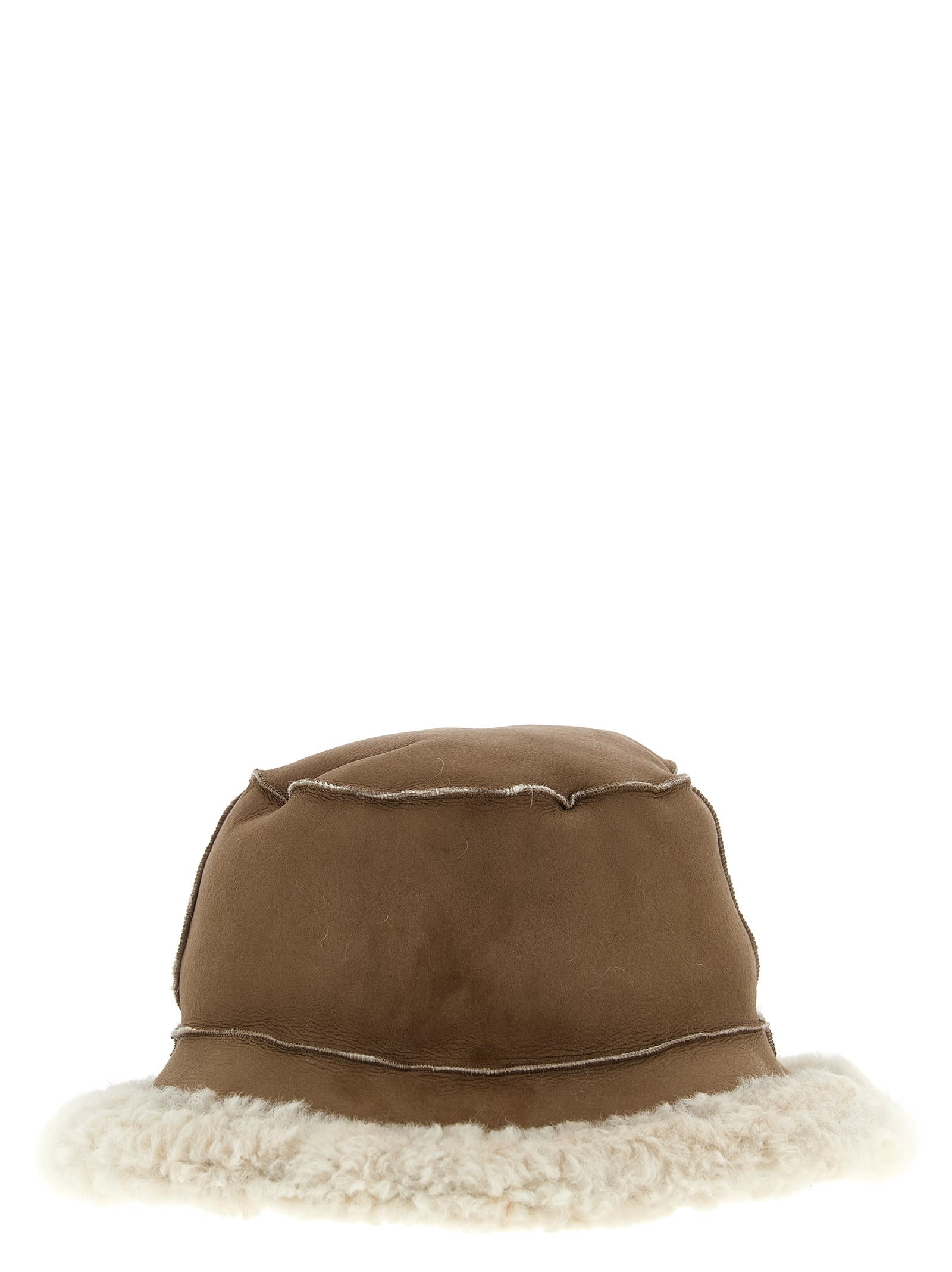 Brunello Cucinelli Fuzzy Bucket Hat In Brown