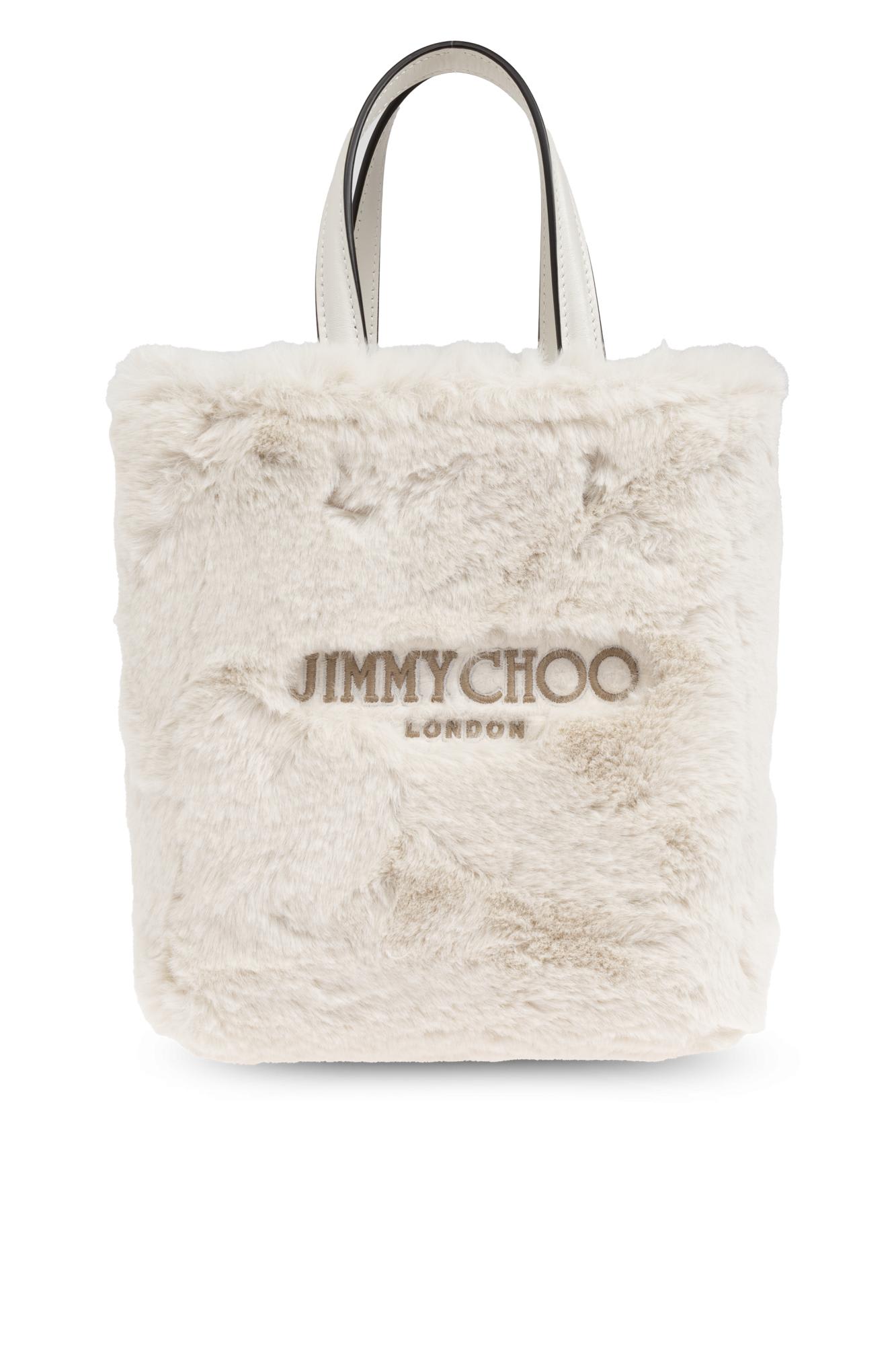 Shop Jimmy Choo Shoulder Bag Lenny North-south Small In White