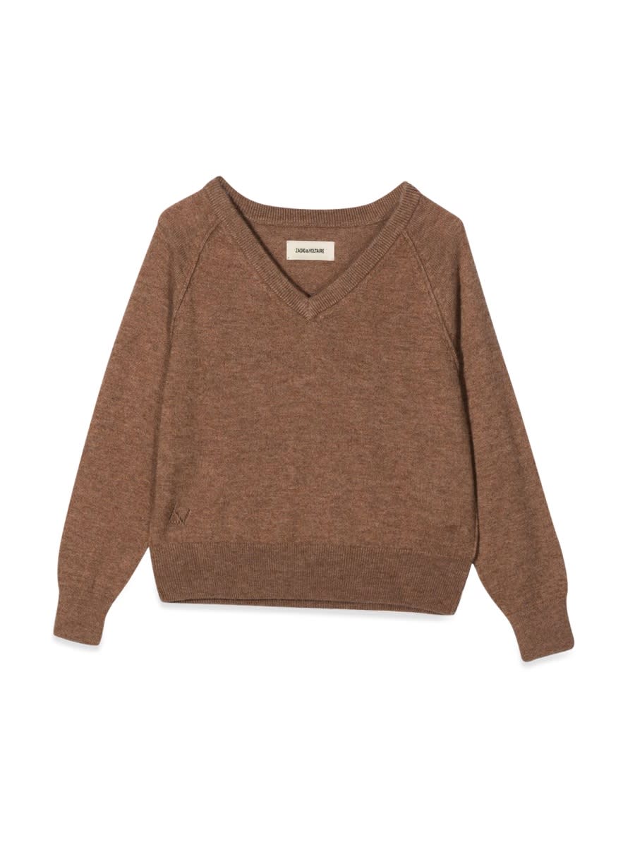 Shop Zadig &amp; Voltaire Pull Tricot In Beige