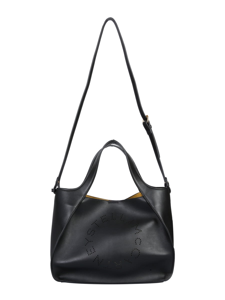 Shop Stella Mccartney Shoulder Bag With Logo In Black