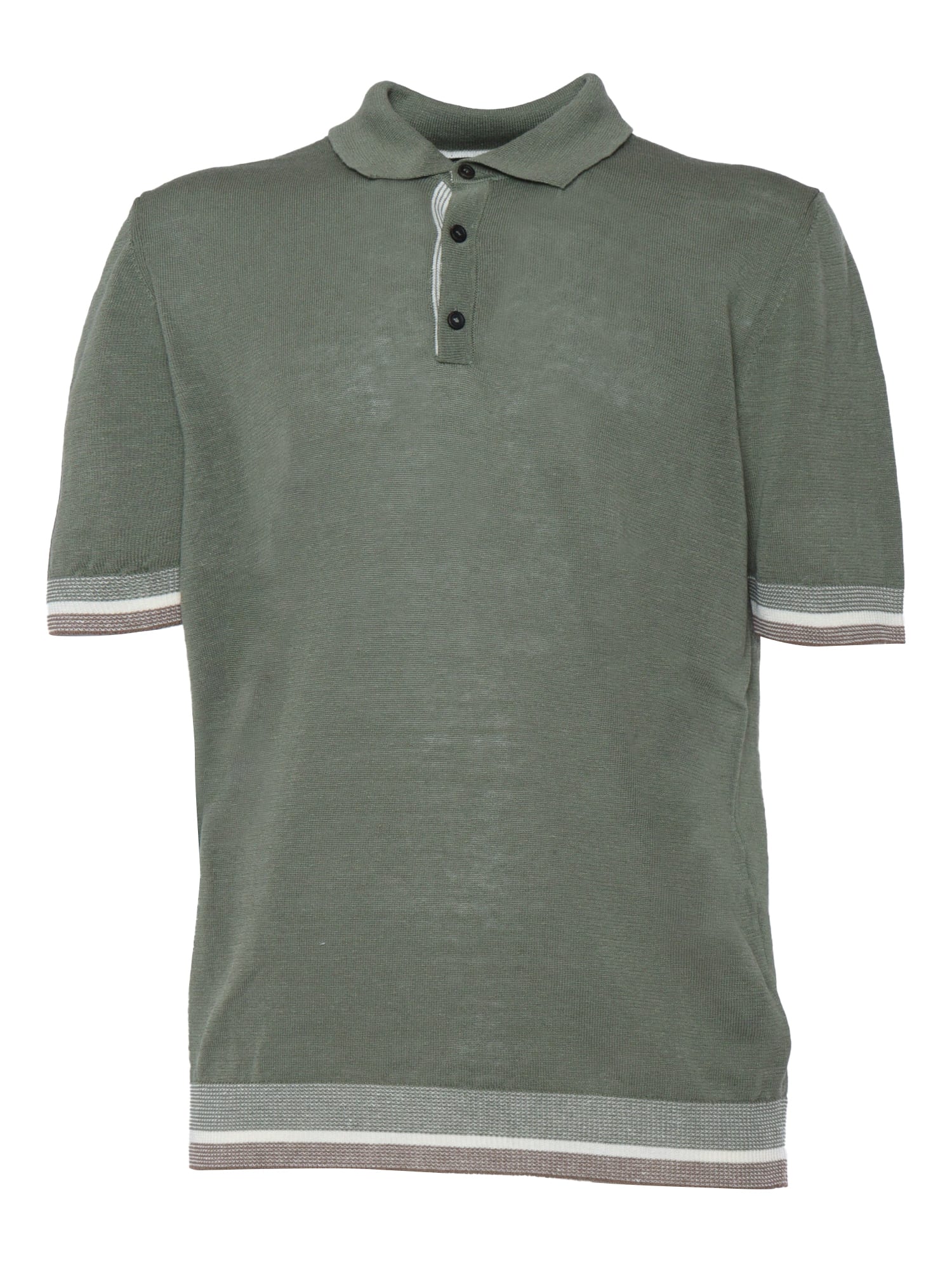 Green Tricot Polo Shirt