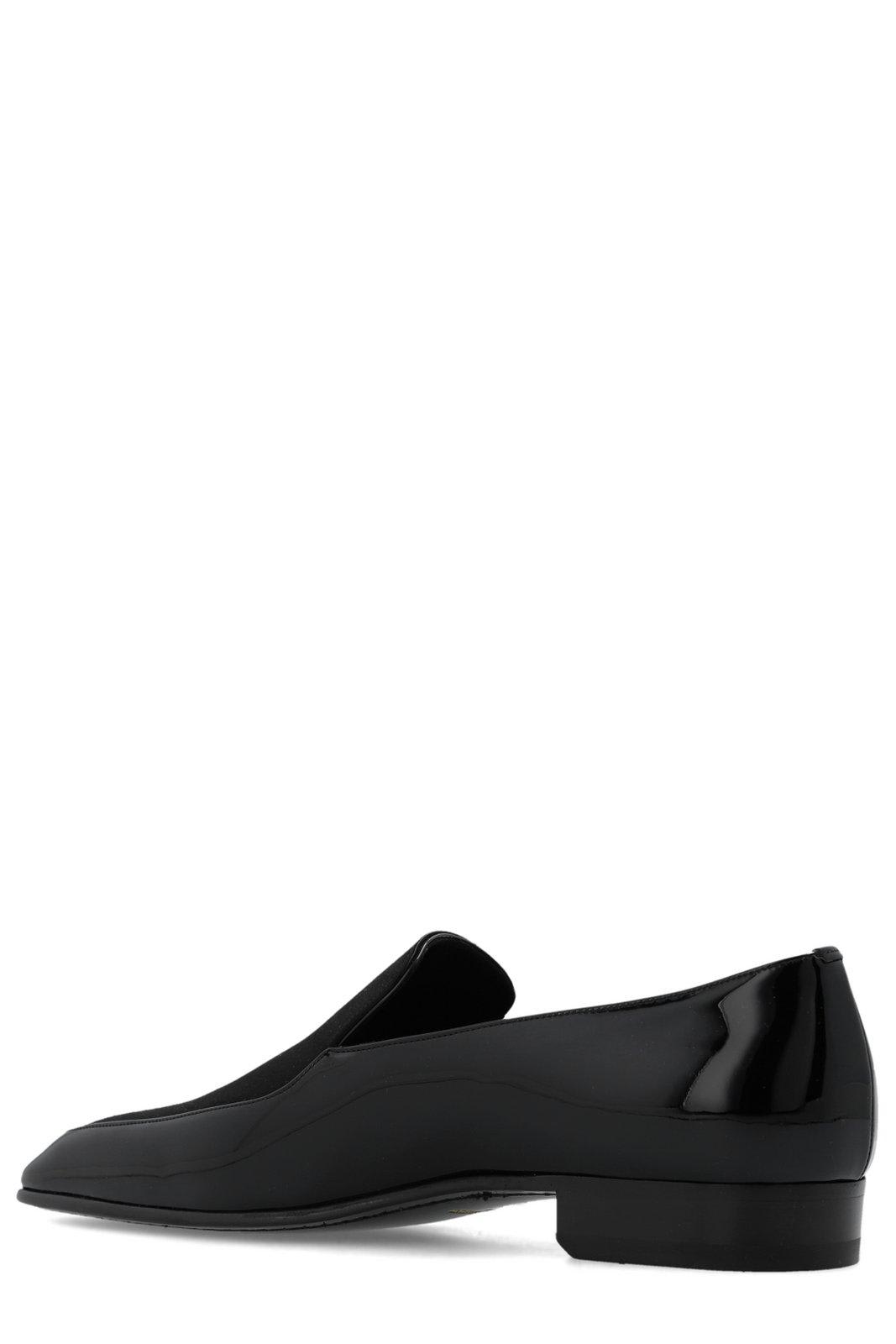 Shop Saint Laurent Gabriel Slip-on Loafers In Black
