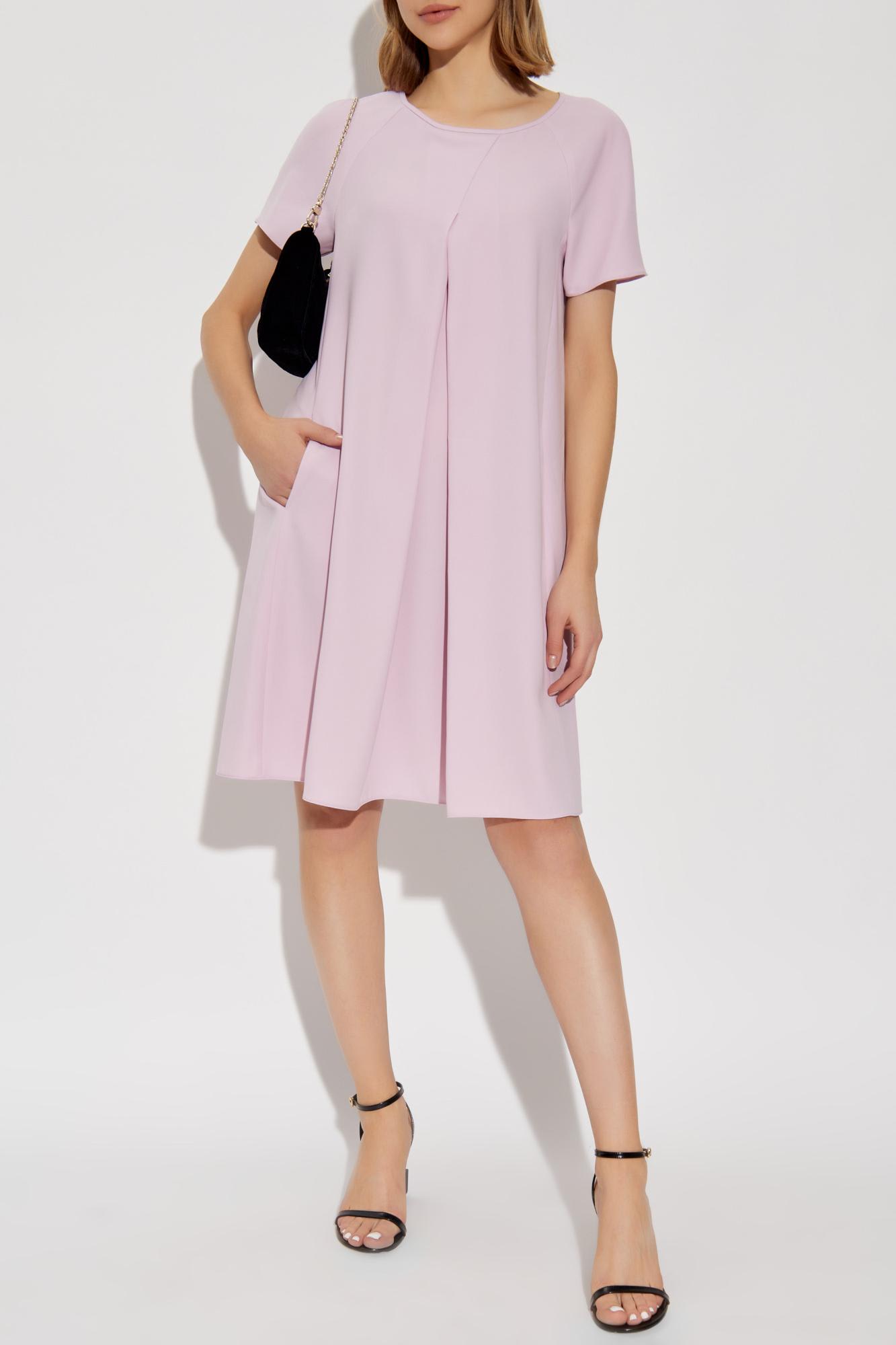 Emporio Armani Women's Crew Neck Mini Dress In Peony