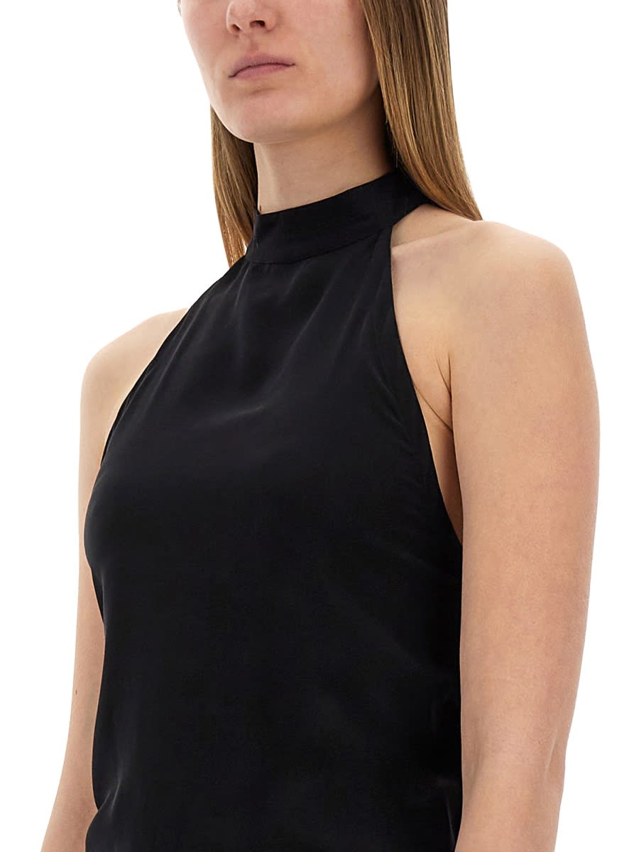 Alysi Halter-neck Maxi Dress In Black