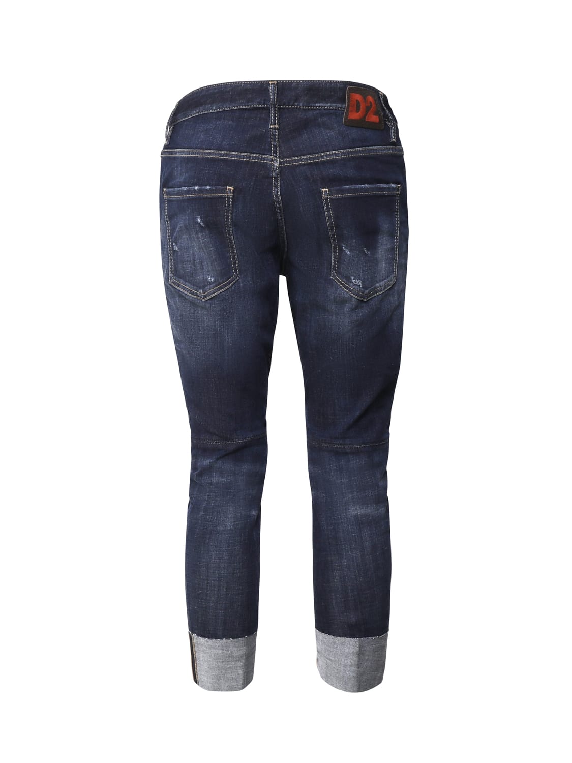 Dsquared2 Men's Dsquared Logo-patch Cotton Jeans In Navy Blue