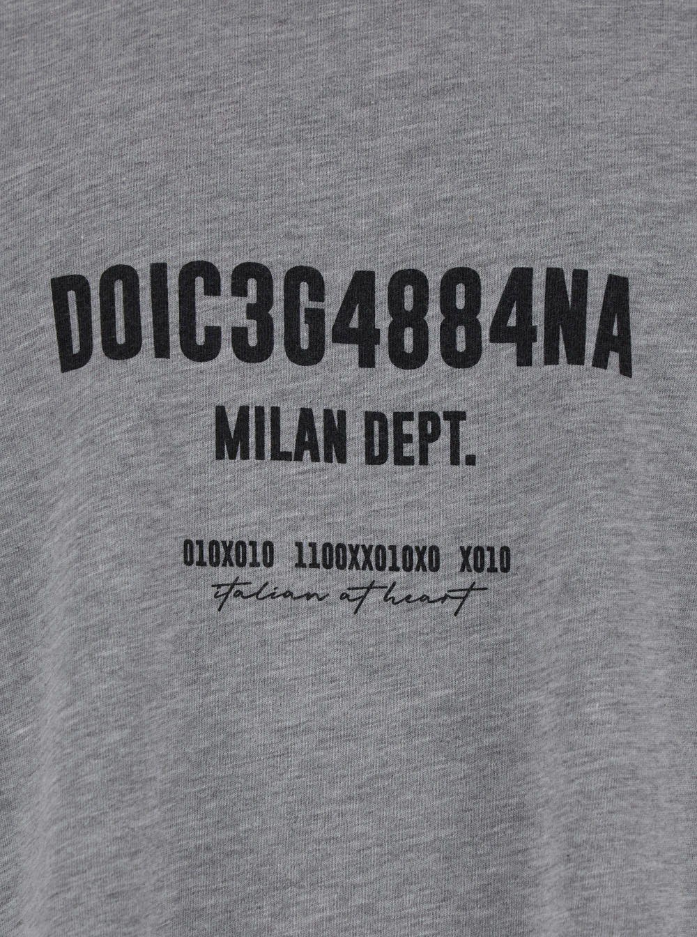 Shop Dolce & Gabbana Grey Oversized T-shirt With Logo Print In Cotton Blend Man