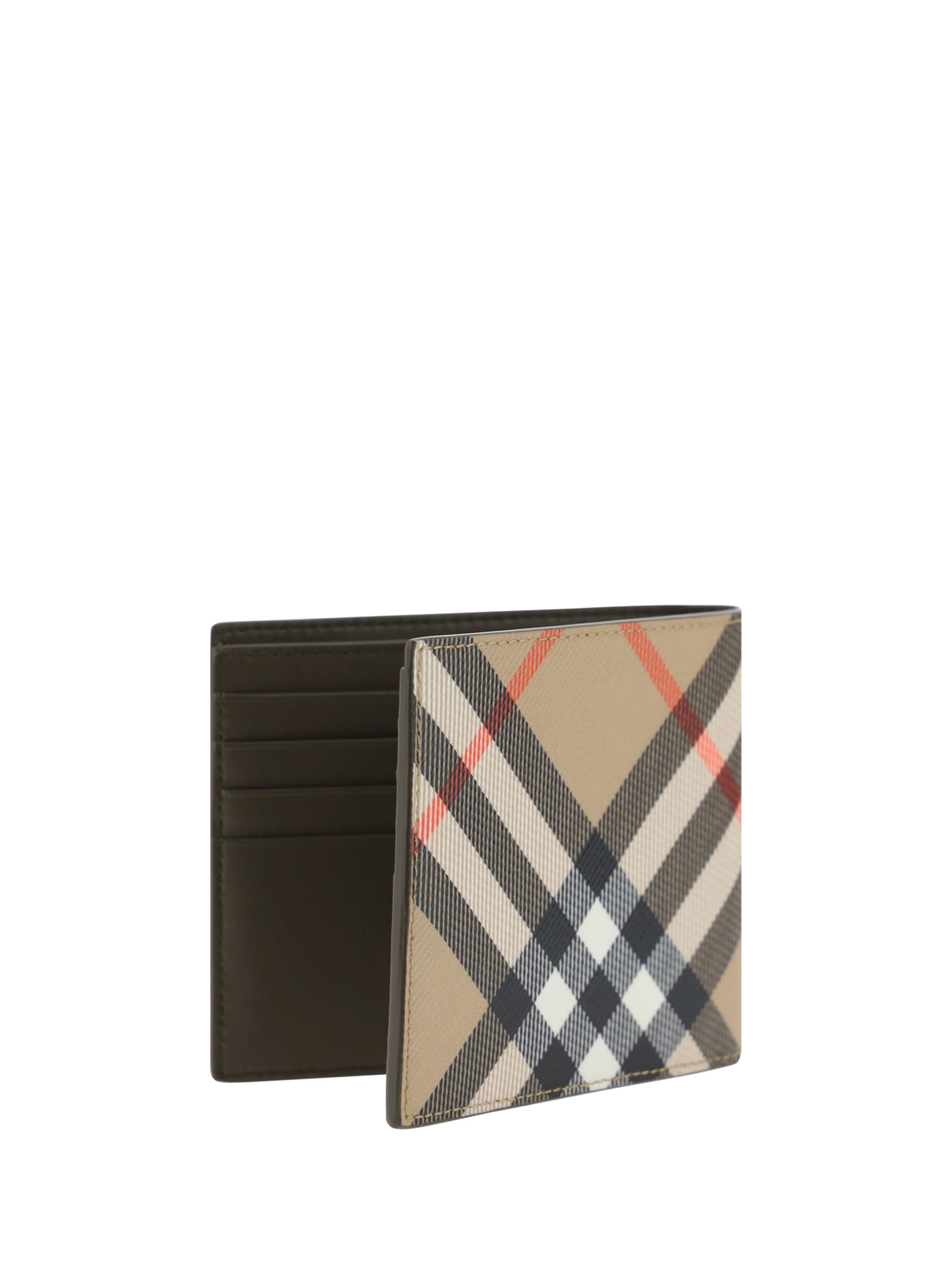 Shop Burberry Wallet In Beige