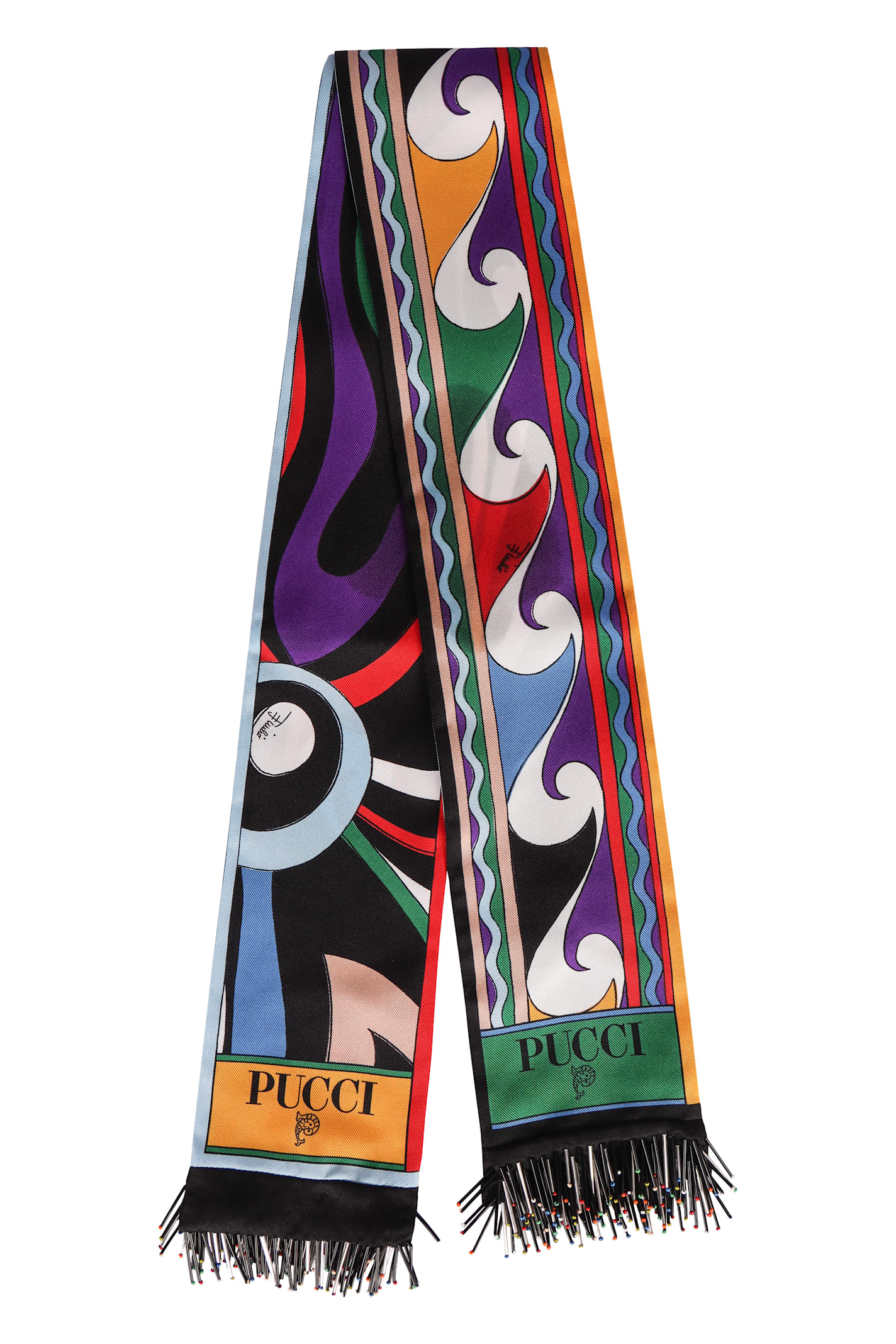 Pucci Printed Silk Scarf In Multi