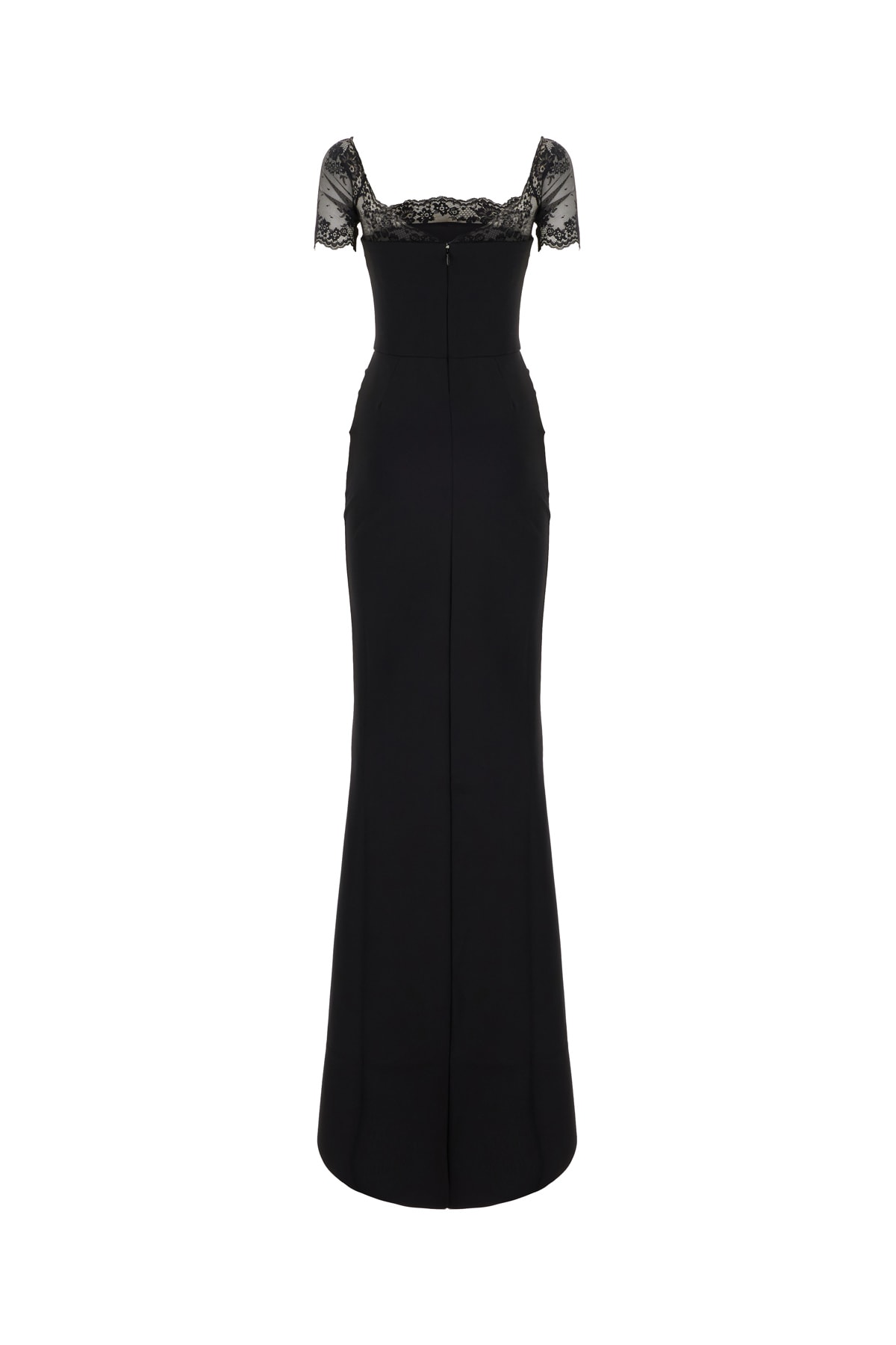 La Petit Robe Di Chiara Boni Black Stretch Nylon Midi Dress In Black